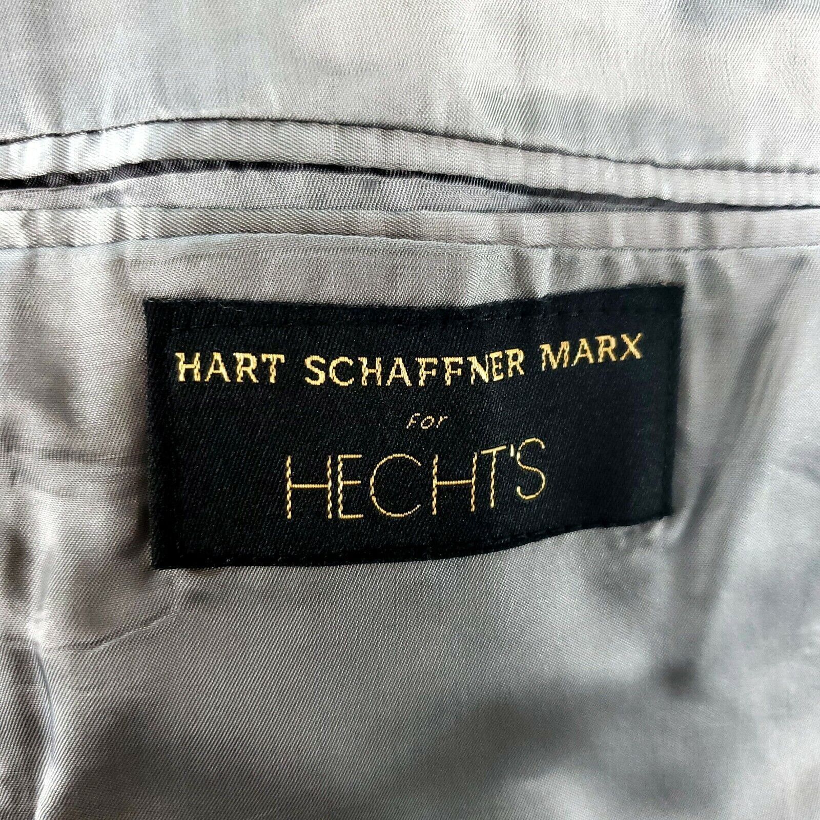 Hart Schaffner Marx Hart Schaffner Marx 44L 2 Button Glen Plaid Windowpane Wool Size 44L - 8 Thumbnail