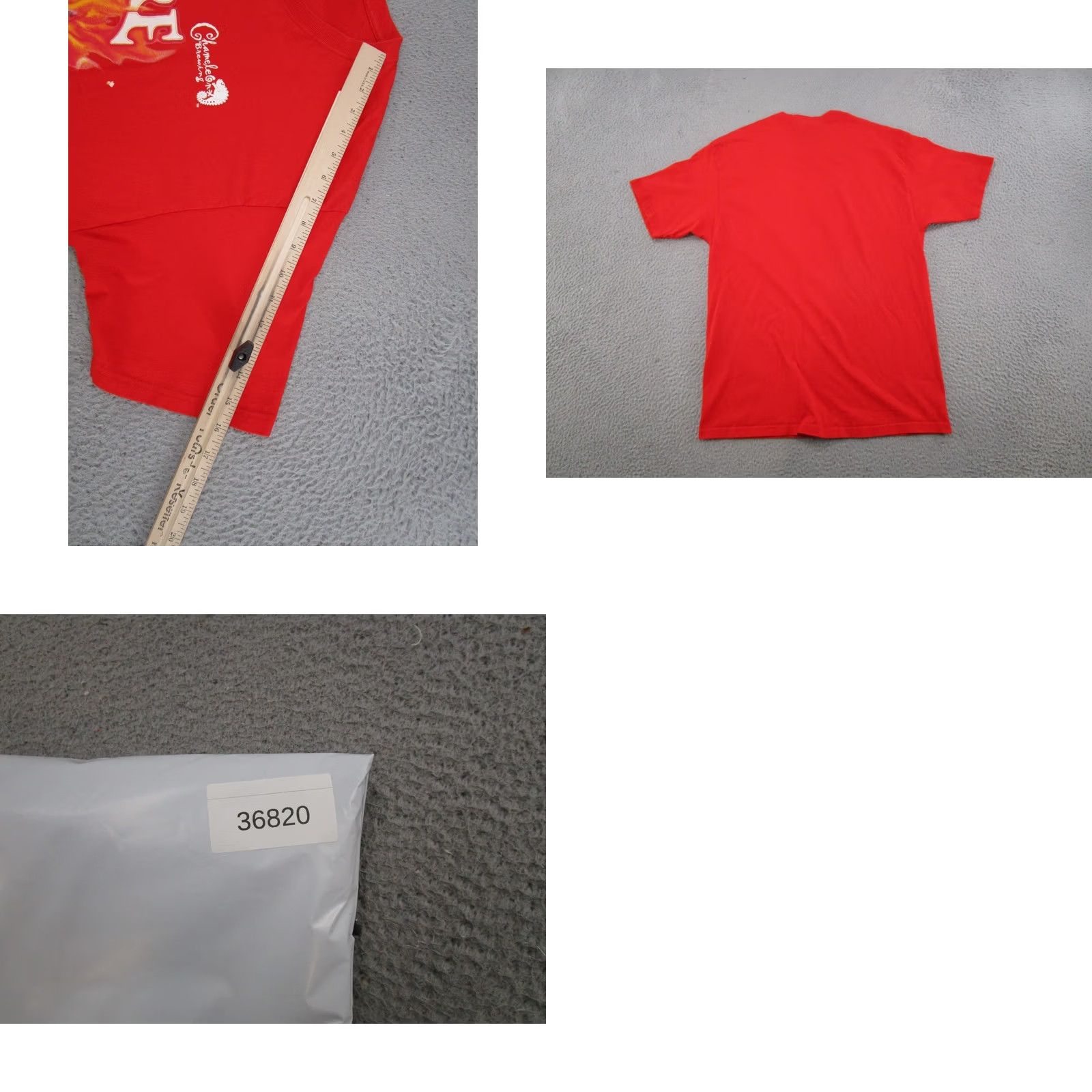 Port Authority Chameleon Brewing Fire and Light Beer Shirt Mens XL Red Port Authority T-Shirt Short Sleeve Crew Neck Cotton Size US XL / EU 56 / 4 - 8 Thumbnail