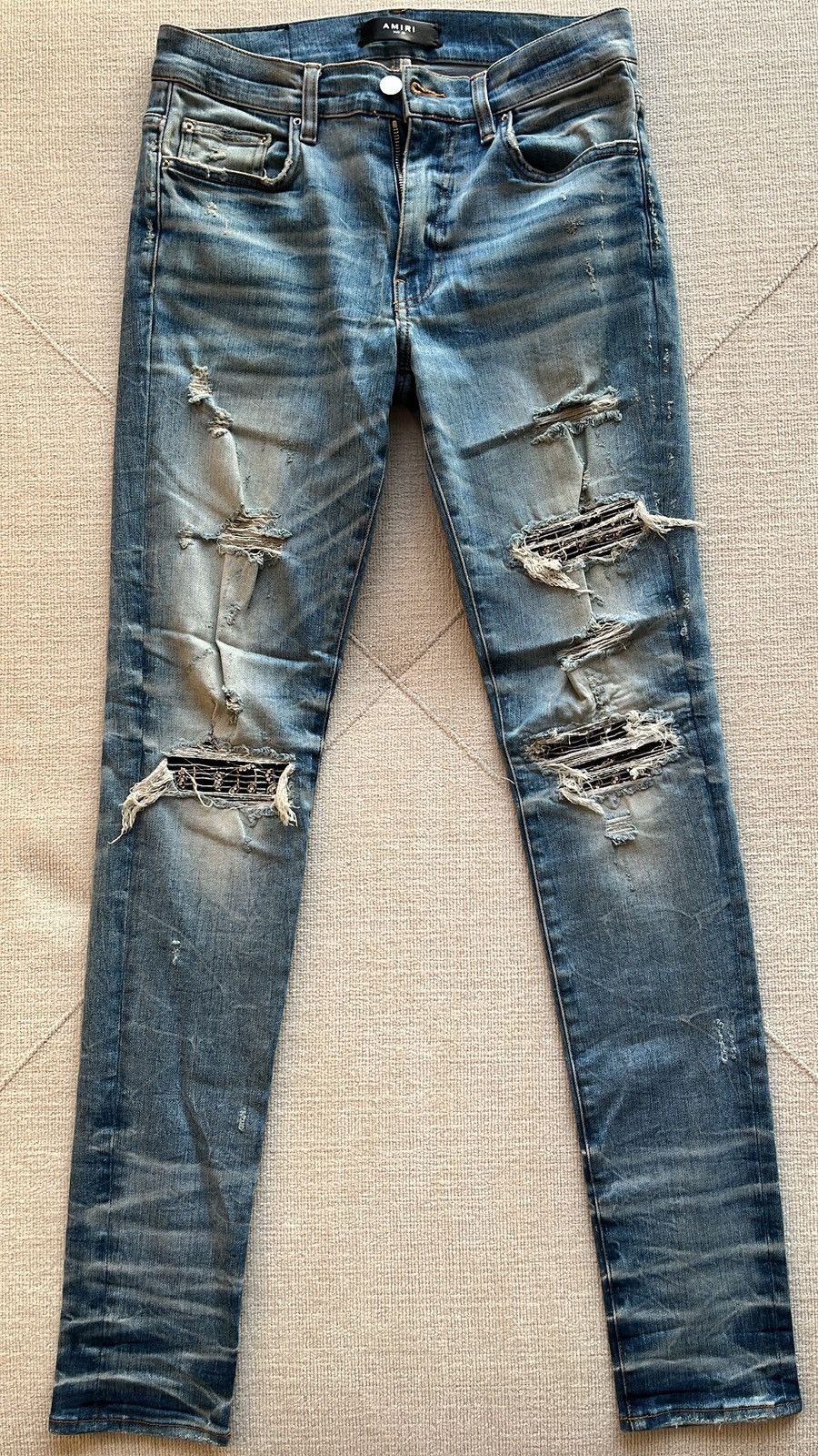 Amiri AMIRI Crystal Thrasher Distressed Skinny Size US 30 / EU 46 - 1 Thumbnail