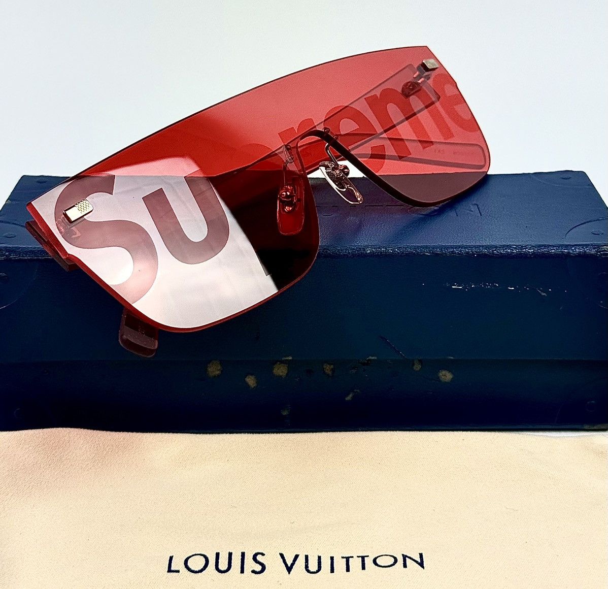 Louis Vuitton × Supreme Louis Vuitton - Supreme - AW2017 - City Mask Sunglasses Size ONE SIZE - 1 Thumbnail