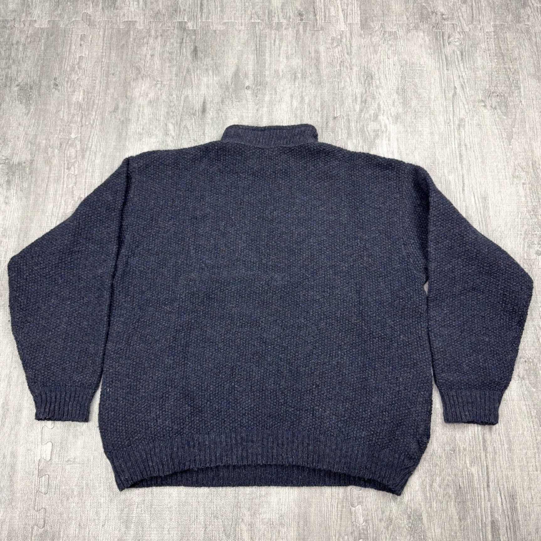 Vintage VINTAGE Early Winters 100% Wool Sweater Men's XL 1/4 Zip Pullover Casual Winter Blue Size US XL / EU 56 / 4 - 6 Thumbnail