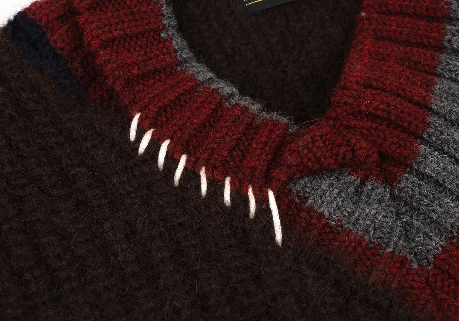 Kolor Crazy Pattern Chunky Knit in Dark Brown Size US M / EU 48-50 / 2 - 3 Thumbnail