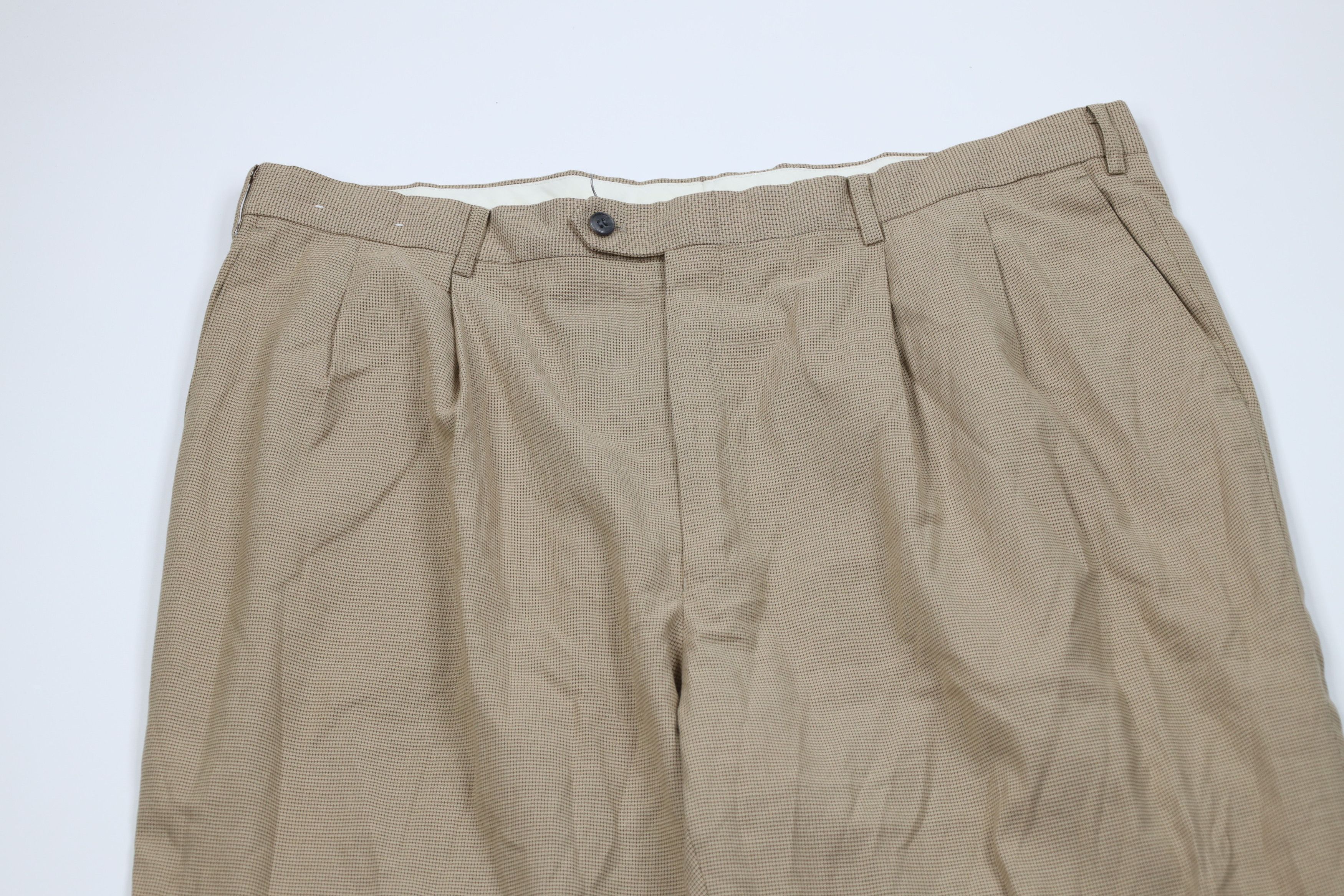 Ralph Lauren Vintage 90s Ralph Lauren Pleated Cuffed Wide Leg Chino Pants Size US 42 / EU 58 - 2 Thumbnail