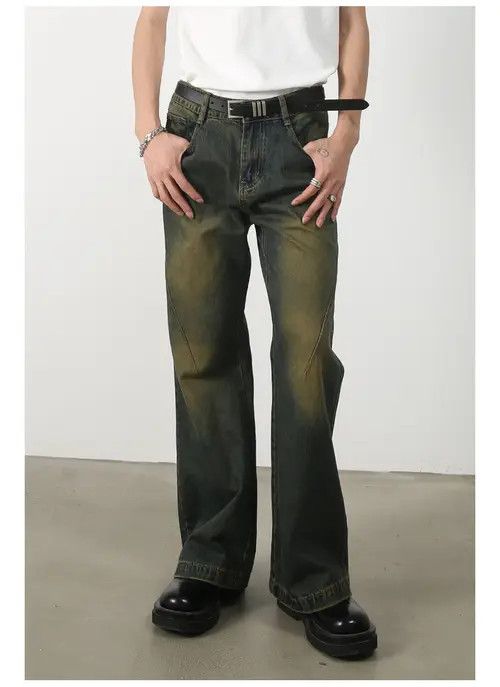 VIBE Japanese style washed distressed loose flared jeans Size US 32 / EU 48 - 3 Thumbnail