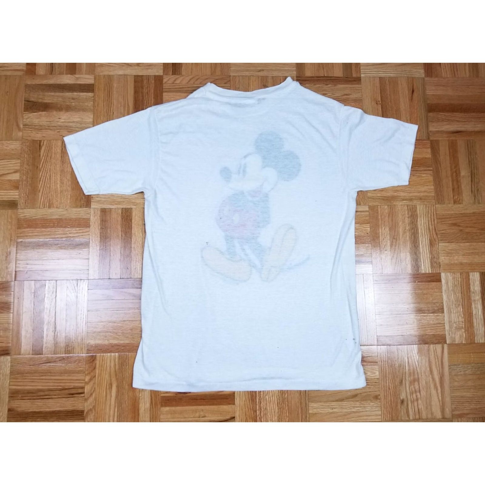 Vintage VINTAGE Mickey Mouse 50/50 White T-SHIRT XLARGE Mens Shirt Size US XL / EU 56 / 4 - 5 Thumbnail