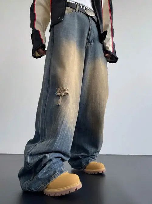 Jean Kimiko x Kumi VIntage Retro Y2k Washed Jeans Pants 90s Size US 32 / EU 48 - 2 Thumbnail
