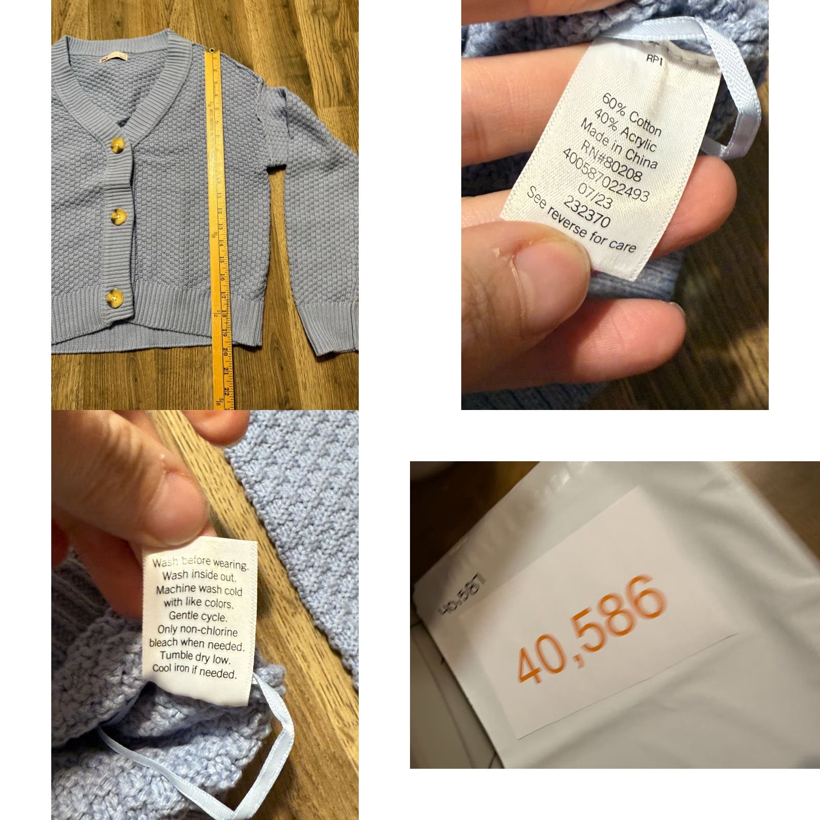 Vintage SO Sweater Women’s Small Blue Button Up Cardigan Knit Shirt? Size S / US 4 / IT 40 - 8 Thumbnail