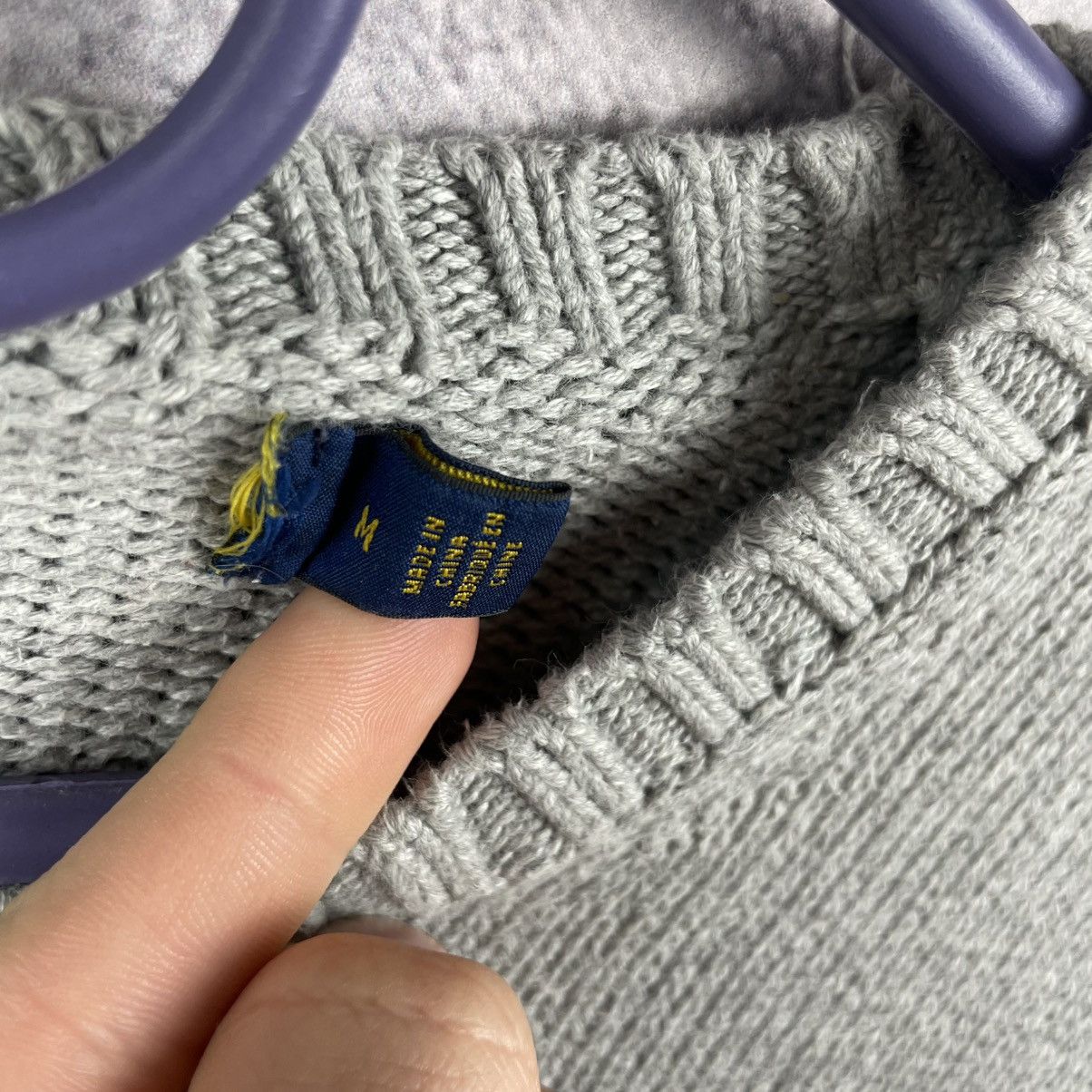 Polo Ralph Lauren Vintage Polo Ralph Lauren Sweater Gray Knit Cotton Size US M / EU 48-50 / 2 - 3 Thumbnail