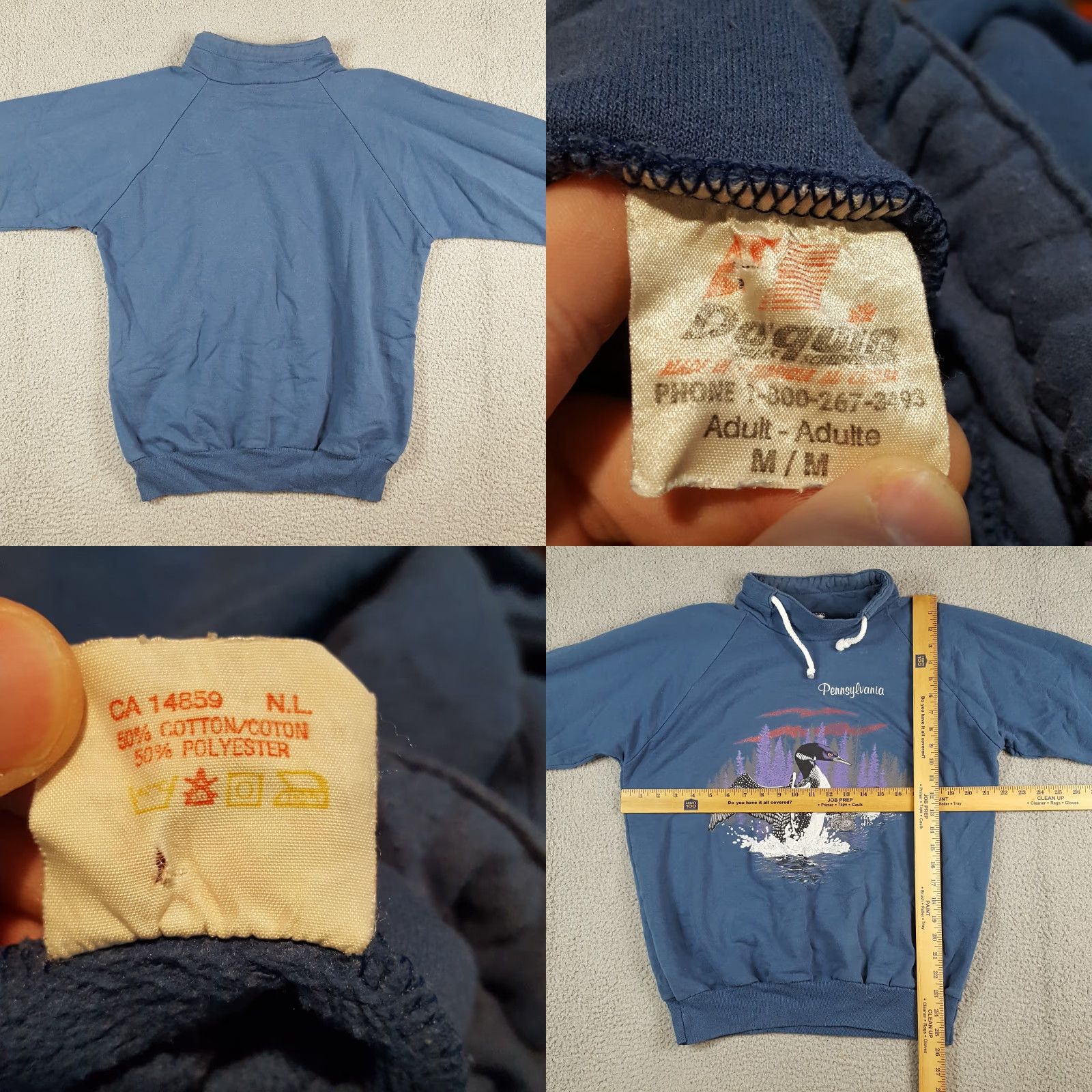 Vintage Vintage 80s Pennsylvania Duck Nature Men's Size M Pullover Mock Neck Sweatshirt Size US M / EU 48-50 / 2 - 8 Thumbnail