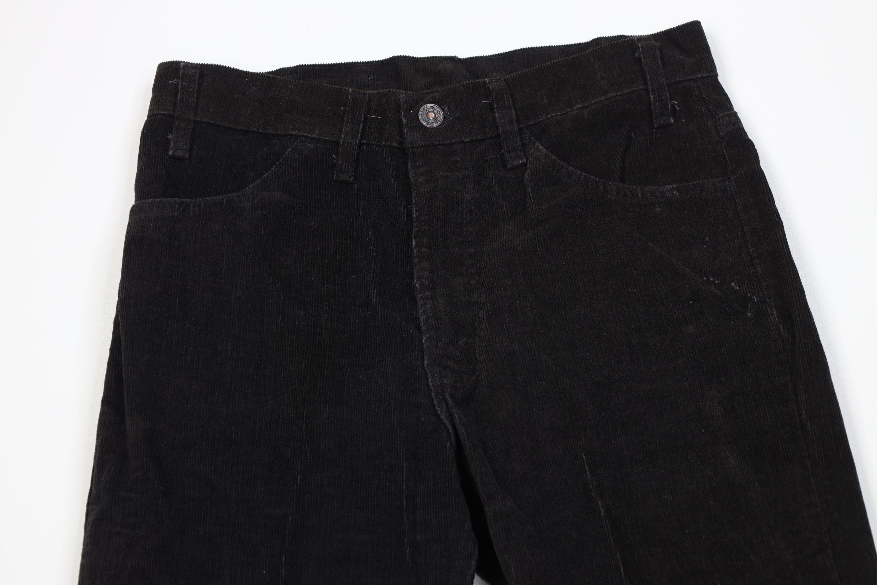 Levi's Vintage 80s Levis 519 Straight Leg Corduroy Pants Black USA Size US 30 / EU 46 - 2 Thumbnail