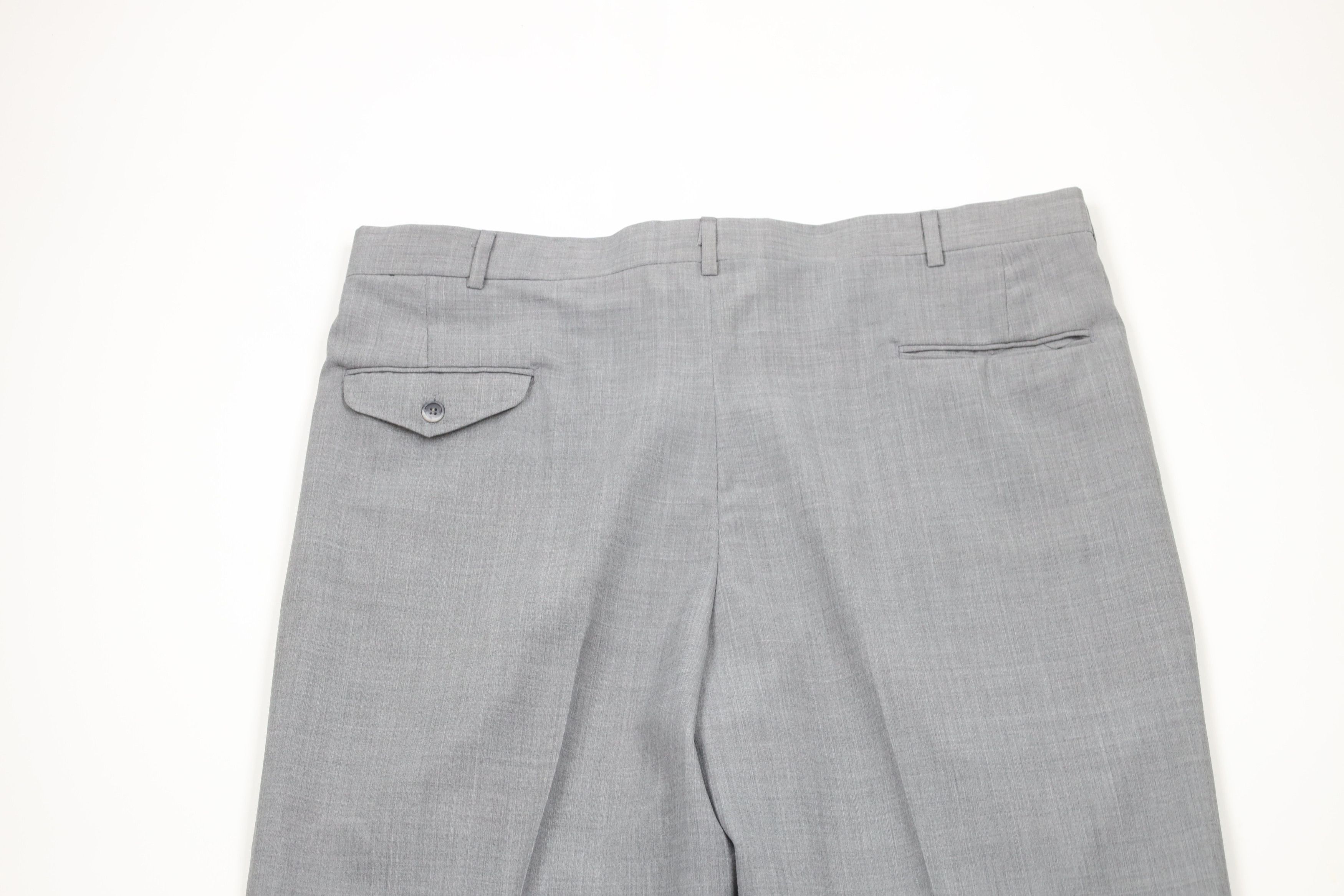 Vintage Vintage 90s Streetwear Wool Wide Leg Chino Pants Gray USA Size US 40 / EU 56 - 11 Thumbnail