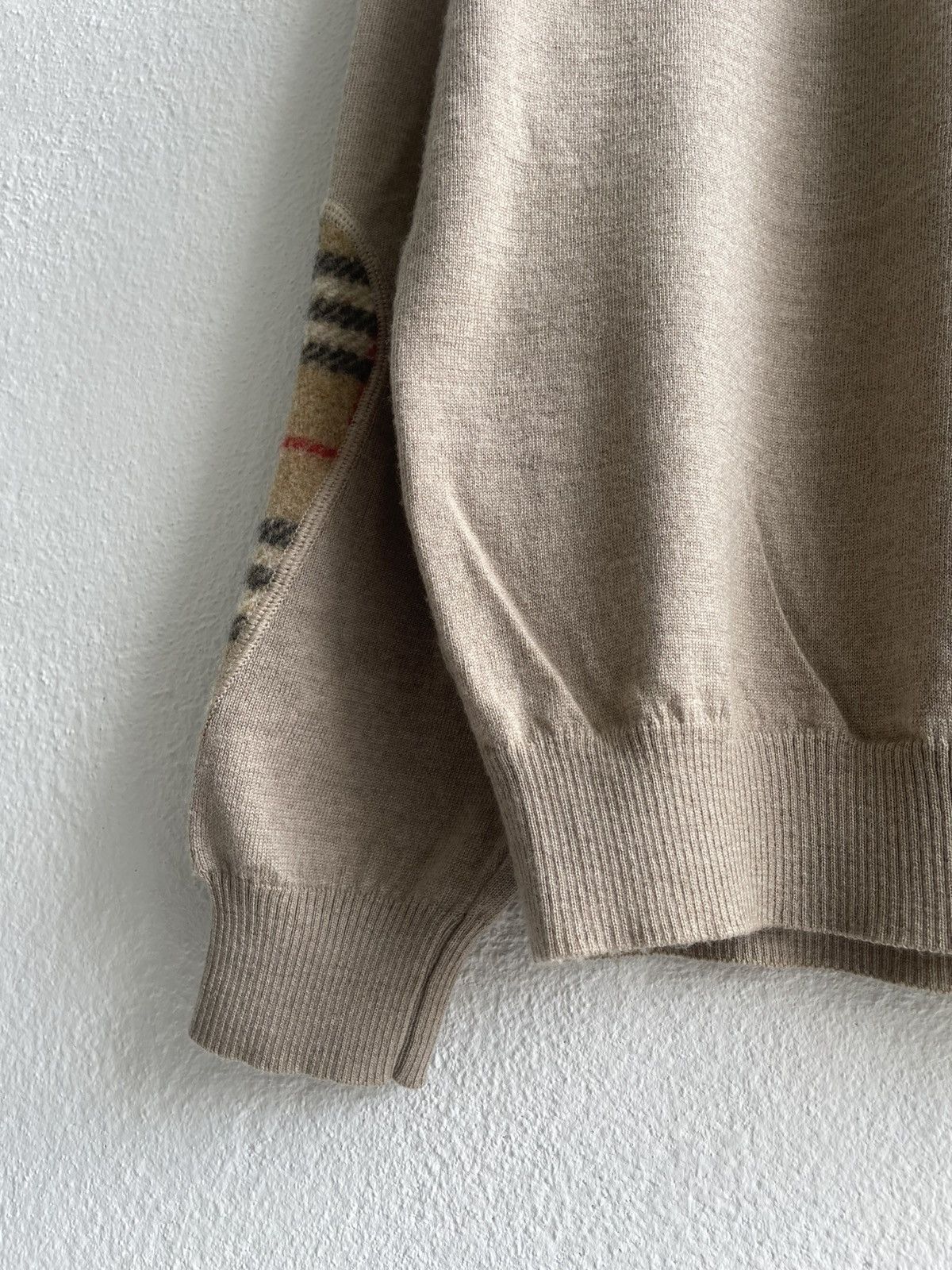 Burberry Burberry London Wool Sweater With Elbow Patches Nova Check Size US XL / EU 56 / 4 - 3 Thumbnail