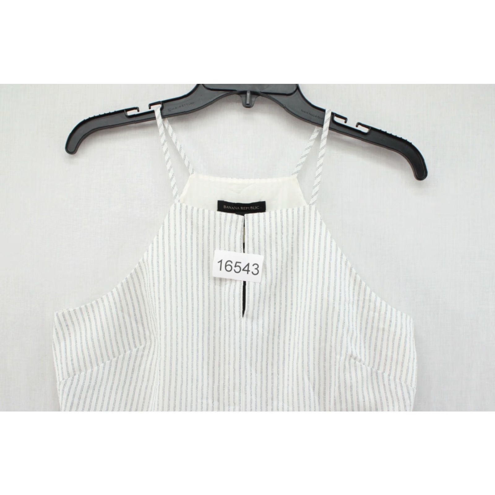 Banana Republic NWT Banana Republic Sadie High Top Women's Size 8 White Beige peplum preppy Blouse Shirt Sleeveless Regular Womens Size M / US 6-8 / IT 42-44 - 7 Thumbnail