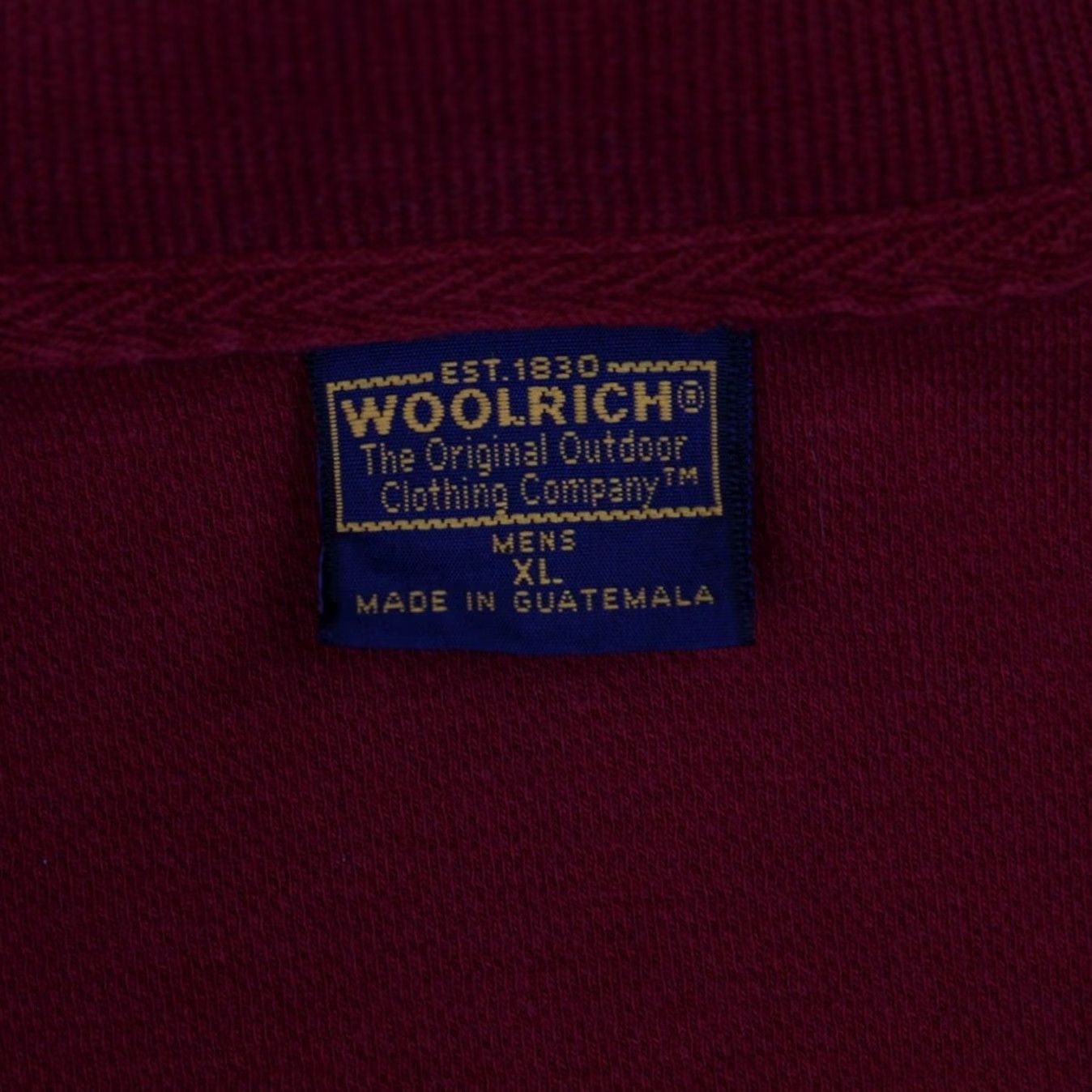 Vintage Woolrich Sweatshirt Mens XL Red 1/4 Zip Cotton L/S Pullover Sweater Q Zip Size US XL / EU 56 / 4 - 7 Thumbnail
