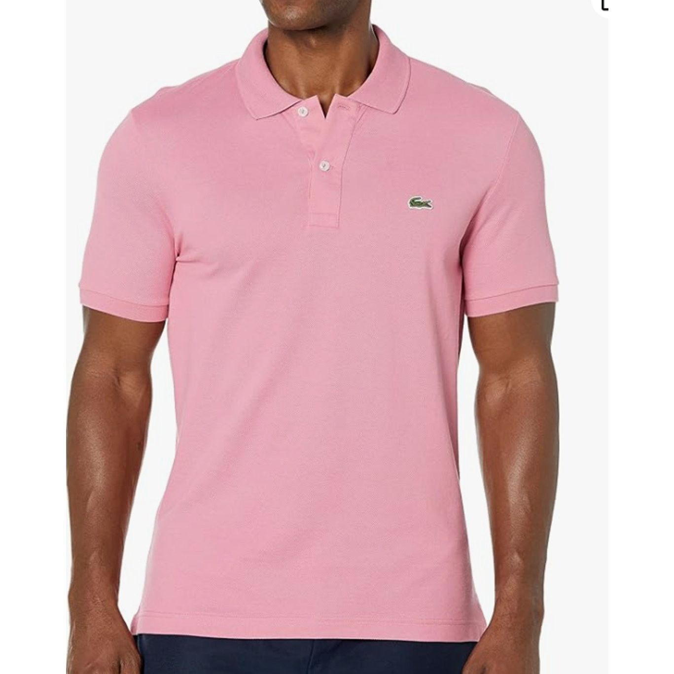 Lacoste Lacoste Mens Men's Short Sleeve Polo Shirt, Reseda Pink, Sm Size US S / EU 44-46 / 1 - 1 Thumbnail