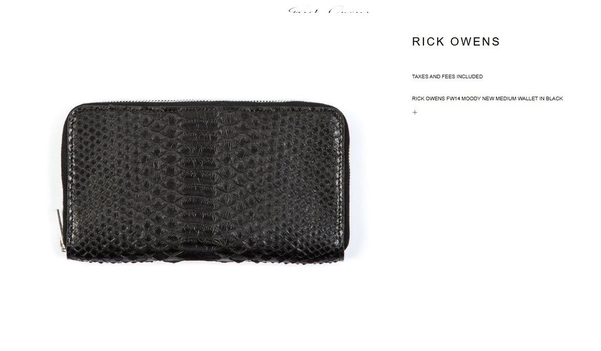 Rick Owens Rick Owens 14FW "MOODY" Python Leather Zip-around Wallet Size ONE SIZE - 8 Thumbnail