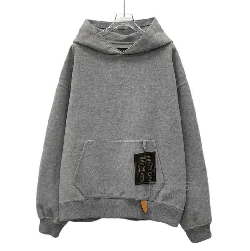 Louis Vuitton Louis Vuitton Gray Wool Men's Hoodie . Size US L / EU 52-54 / 3 - 1 Thumbnail