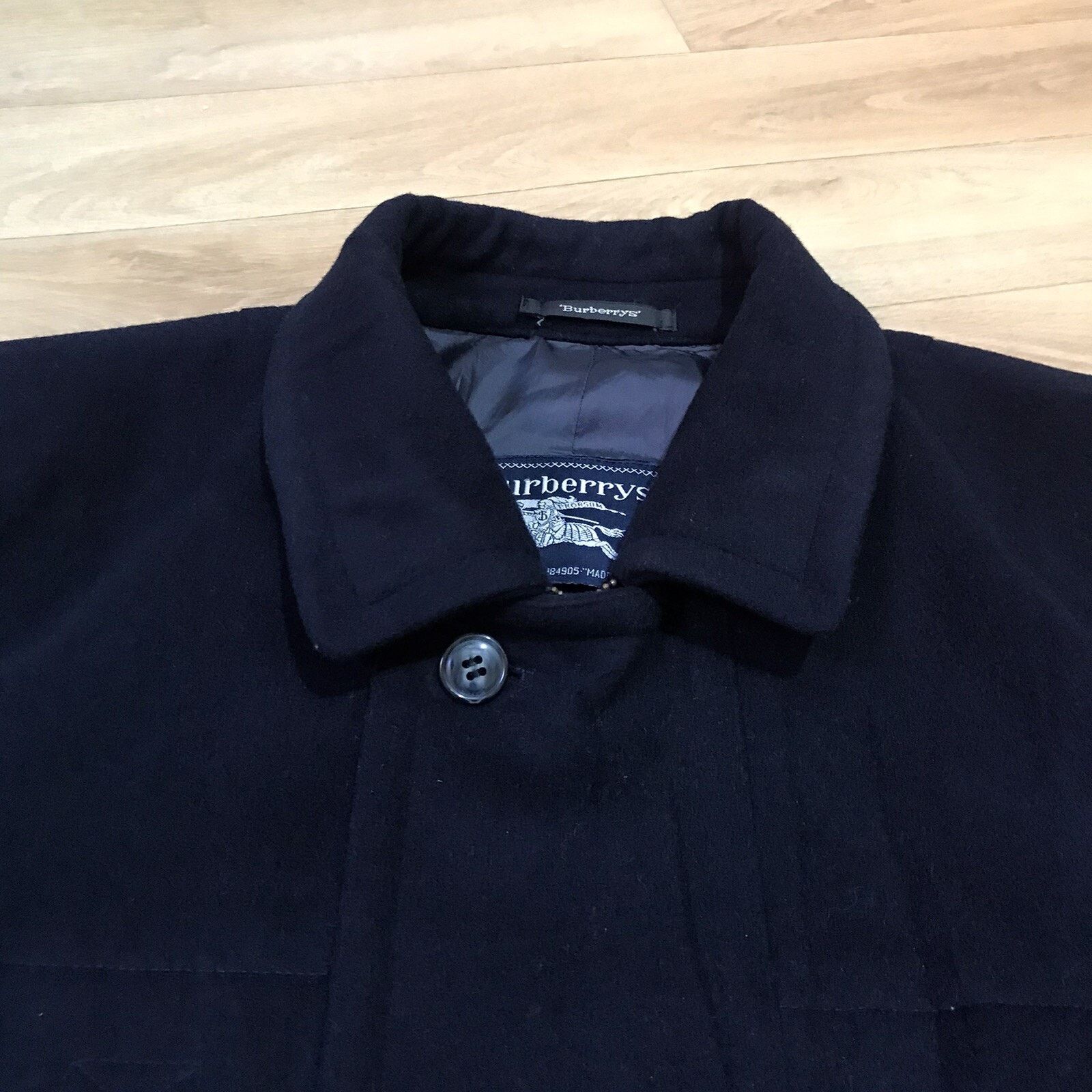 Burberry vintage burberry coat jacket wool overcoat men's blue navy Size US M / EU 48-50 / 2 - 5 Thumbnail