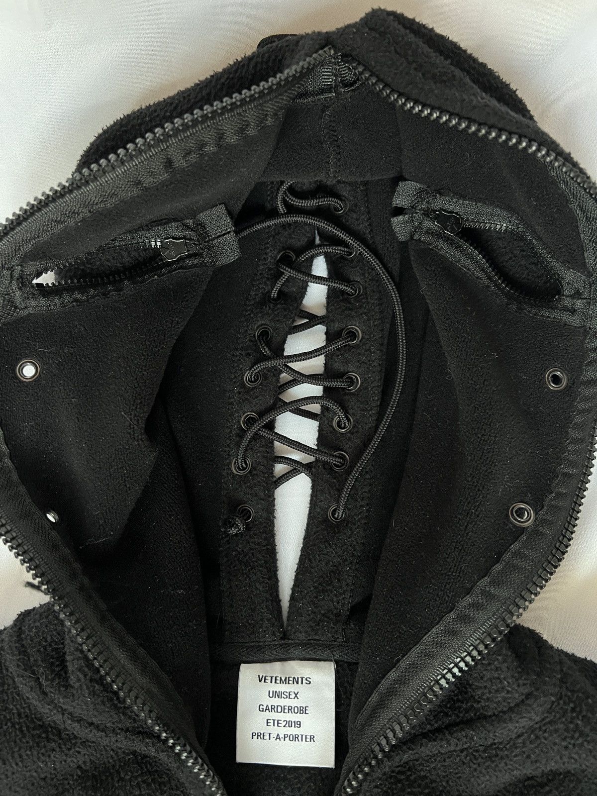 Vetements *RARE* Vetements SS19 Black Gimp Mask Bullet Fleece Hoodie Size US XS / EU 42 / 0 - 7 Thumbnail