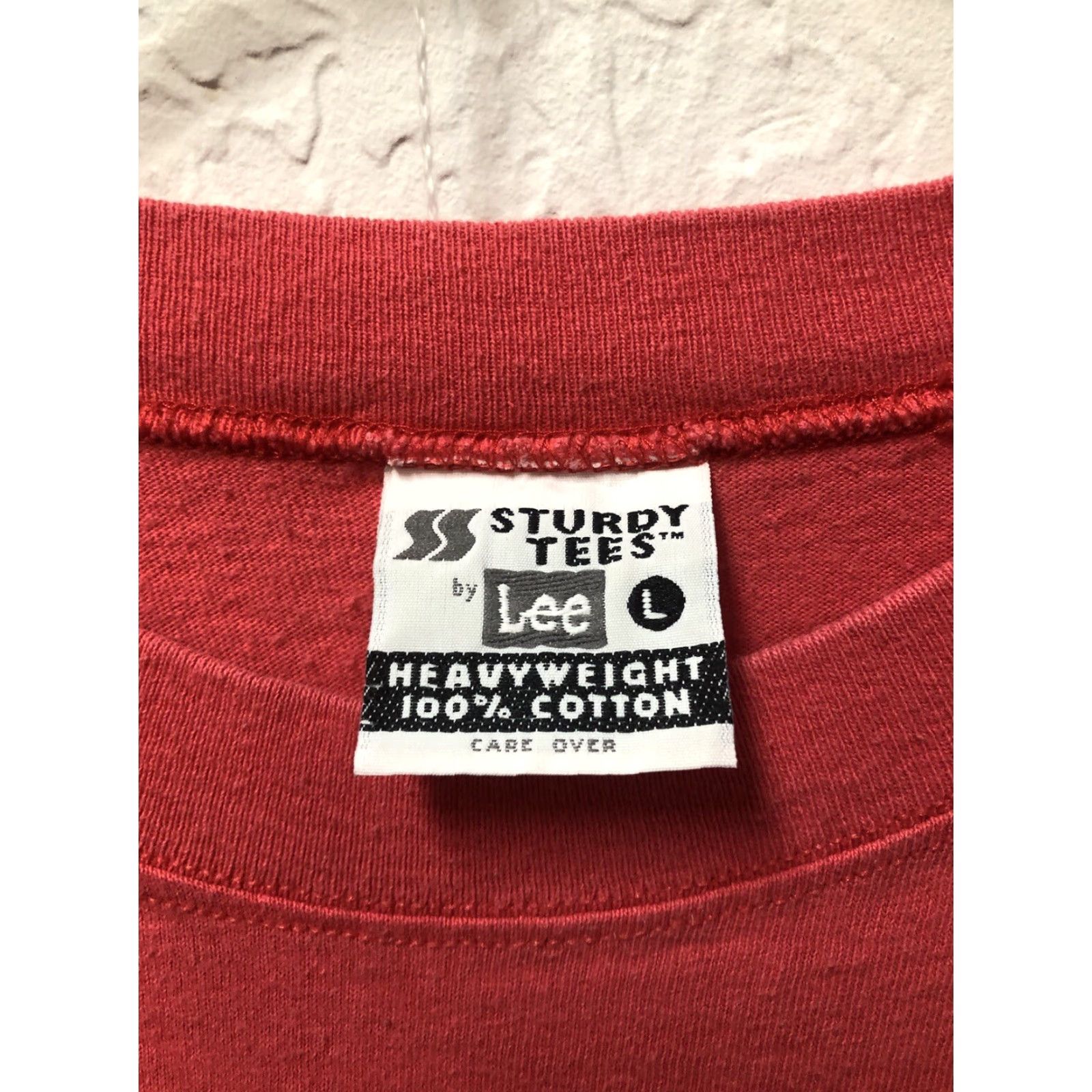 Lee VINTAGE Lee Sturdy Tees T Shirt Blank Cotton Faded Red Made In USA Large / XL Size US L / EU 52-54 / 3 - 3 Thumbnail