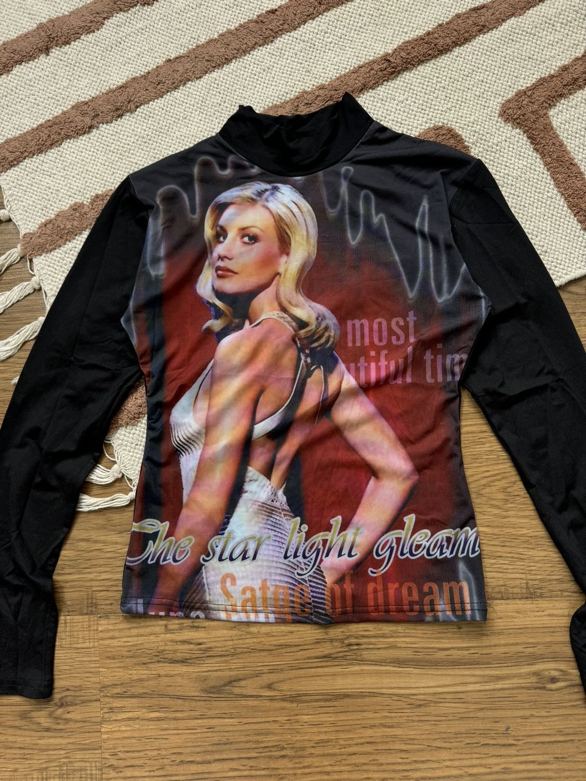 Vintage DOLCE&GABBANA STYLE PRINTED WOMAN LONGSLEEVE Size L / US 10 / IT 46 - 3 Thumbnail