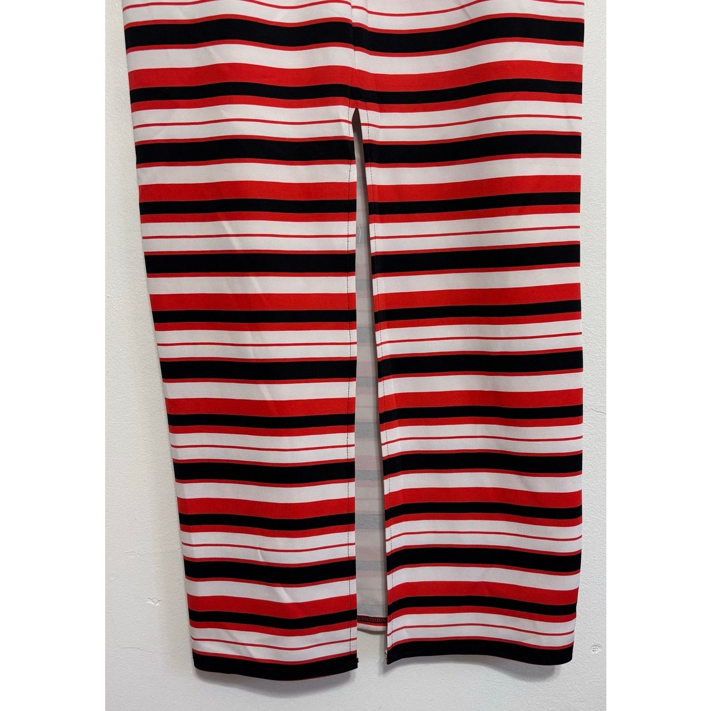 Other Joe B Benbasset Red Black White Striped Maxi Skirt XL Size 41" - 5 Thumbnail