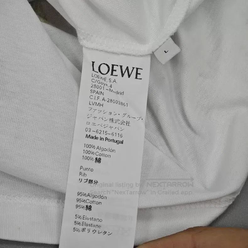 Loewe Loewe White Back Elephant Pattern Short Sleeve Size L / US 10 / IT 46 - 6 Thumbnail