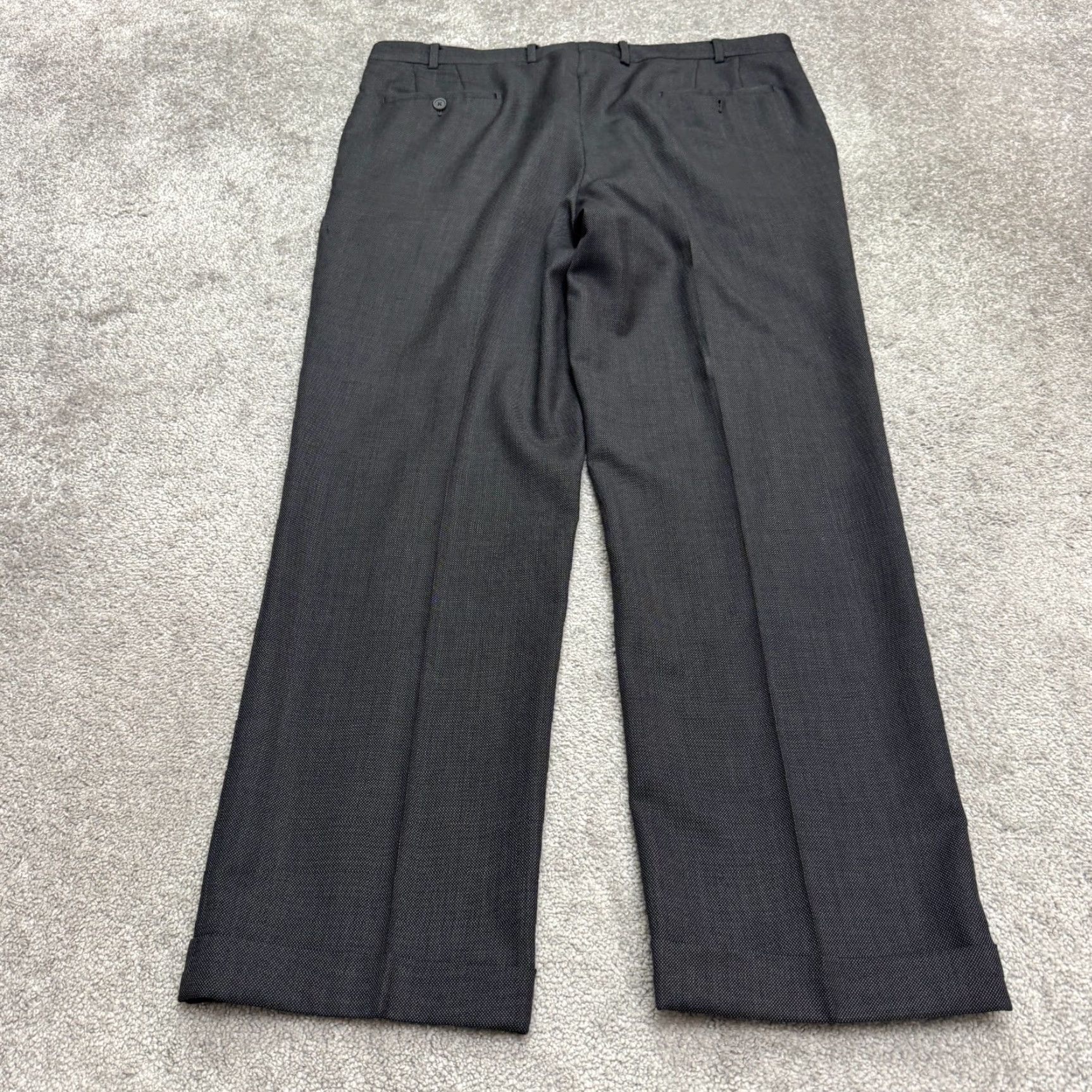 Vintage VINTAGE Linea Naturale Wool Dress Pants Mens 38 Black Straight Leg Italy Business Classic Size US 38 / EU 54 - 2 Thumbnail