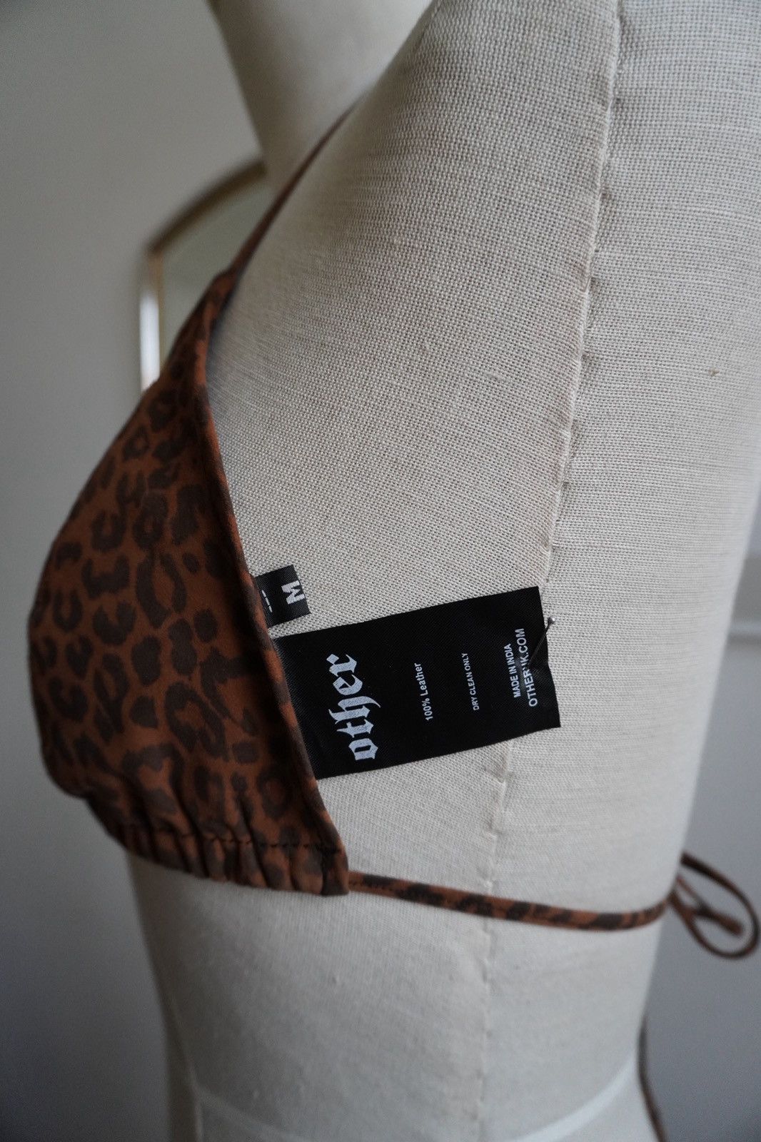 Other Genuine Leather Triangle Bra Leopard Print UK Brand “Other” Size M / US 6-8 / IT 42-44 - 6 Thumbnail