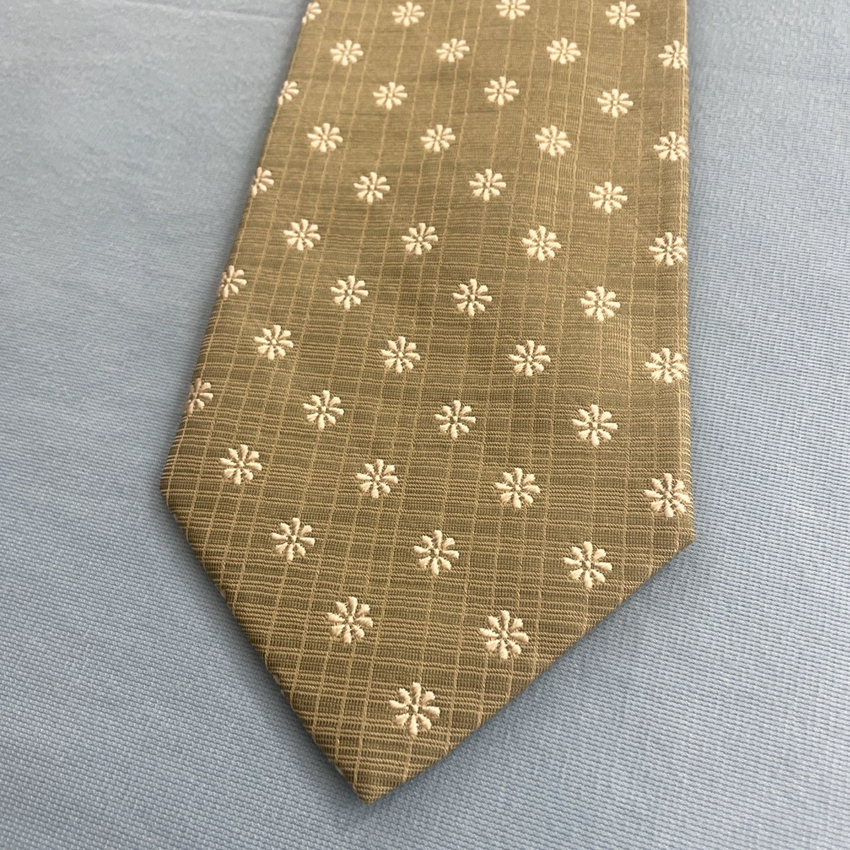 Vintage VINTAGE XMI Tie 100% Silk USA Light Green Necktie Business Formalwear 57"-60" Striped Classic Width Men Mens Size ONE SIZE - 3 Thumbnail