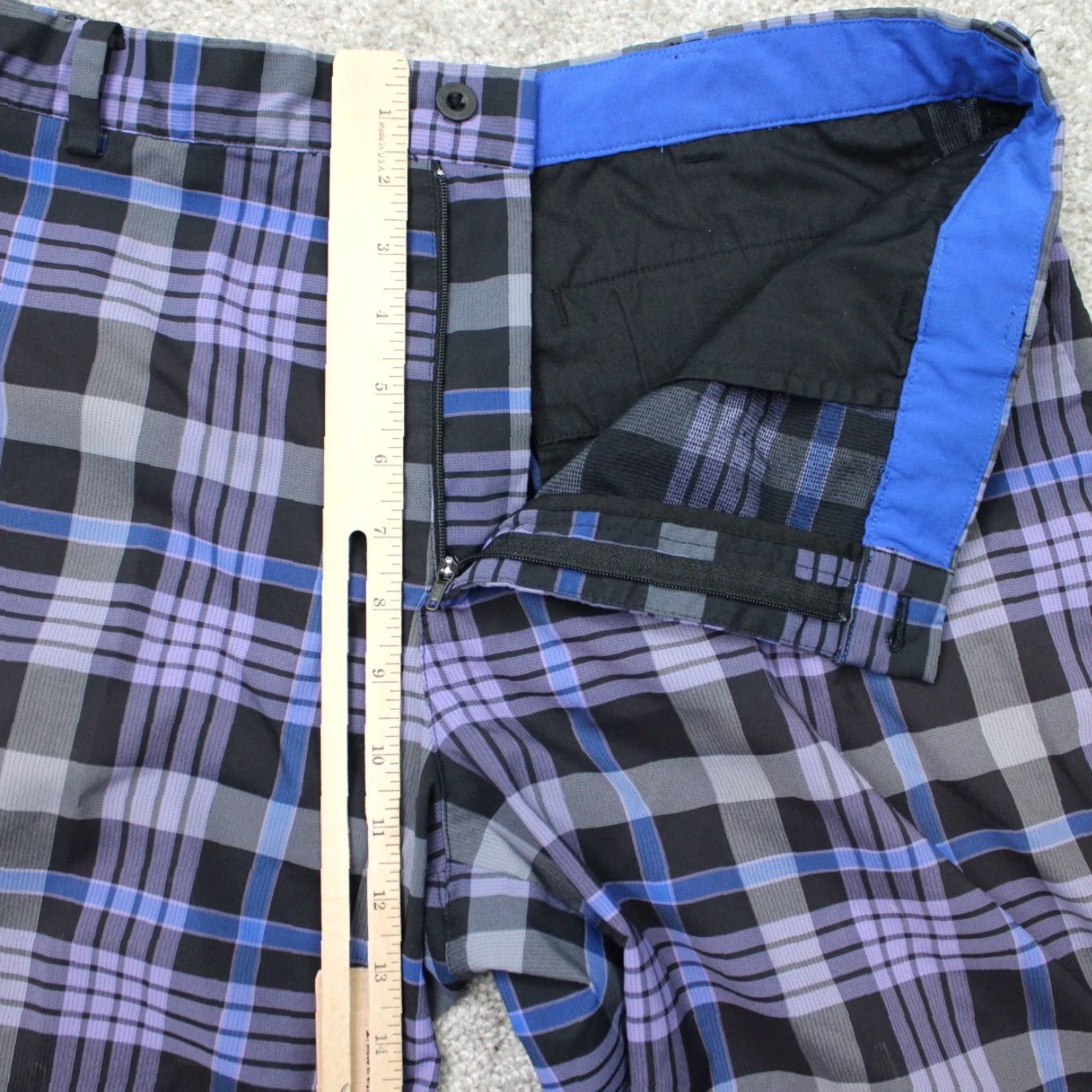 Nike Nike Shorts Mens 36 Bermuda Golf Dri-Fit Stretch Flat Front Purple Blue Size US 36 / EU 52 - 7 Thumbnail