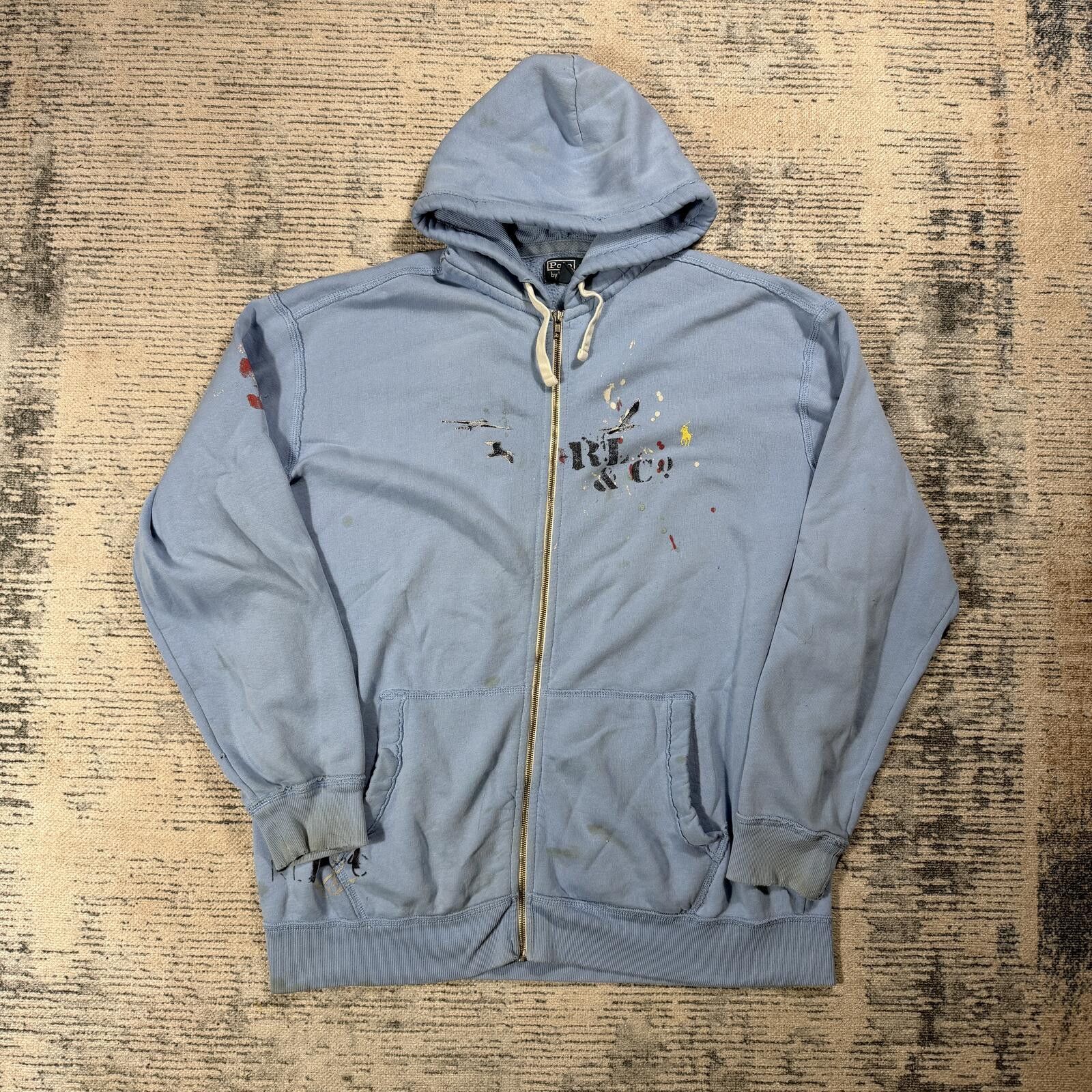 Polo Ralph Lauren Polo Ralph Lauren Thrashed Zipup Hooded Sweatshirt Size US XXL / EU 58 / 5 - 1 Thumbnail