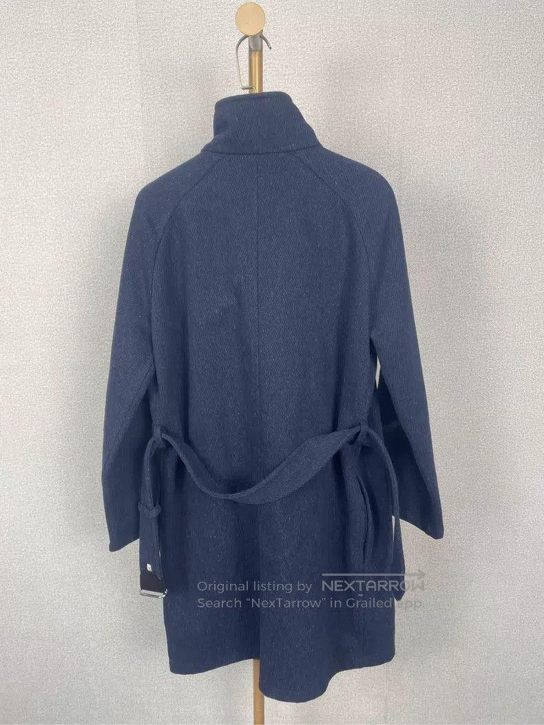 Hermes Hermes Dark Blue Wool Long Coat Size XXS / US 00 / IT 34 - 2 Thumbnail