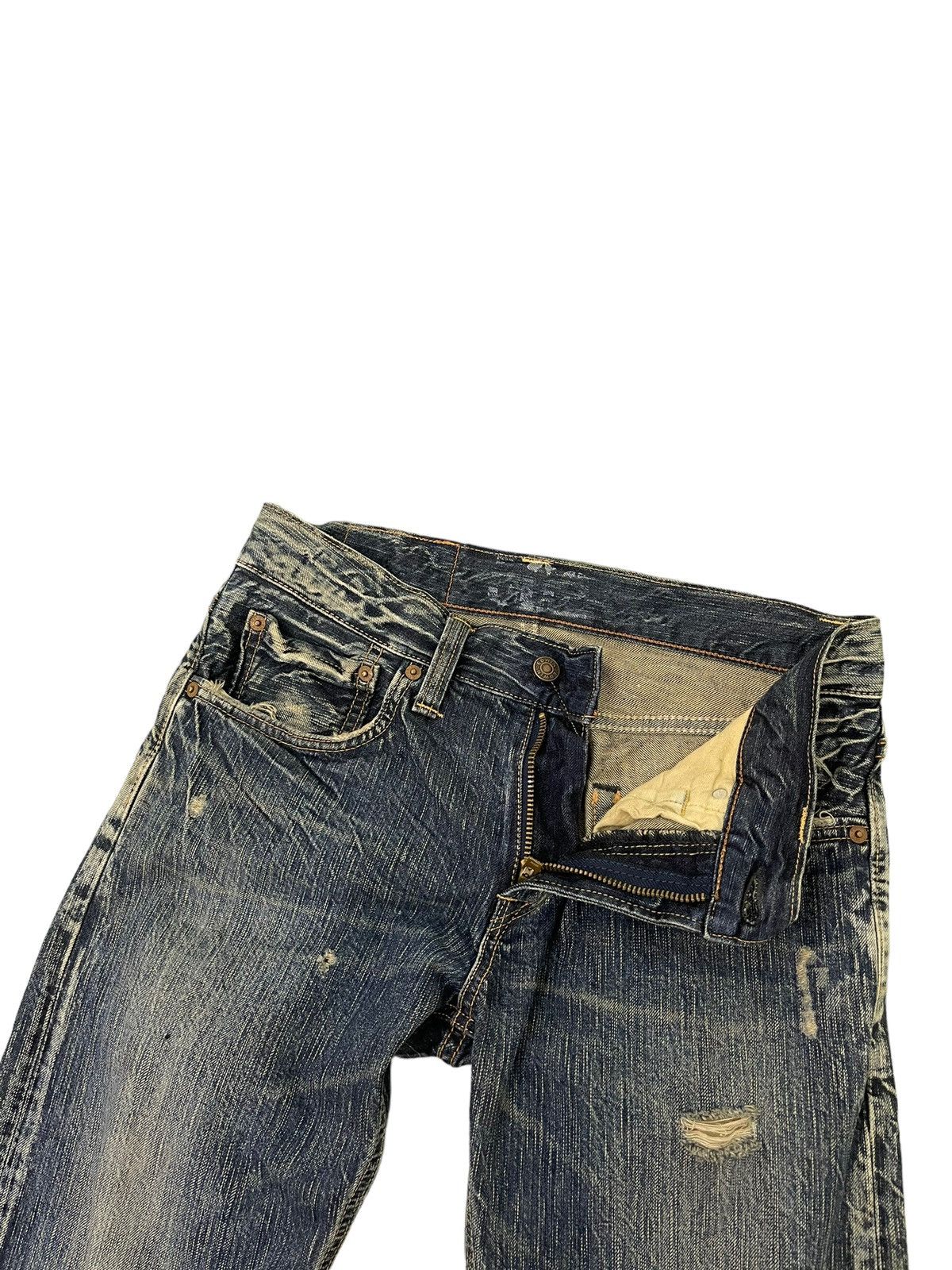Edwin Stone Wash Jeans Edwin Japan Faded Distress Slim 8🟦2 Size US 31 - 8 Thumbnail