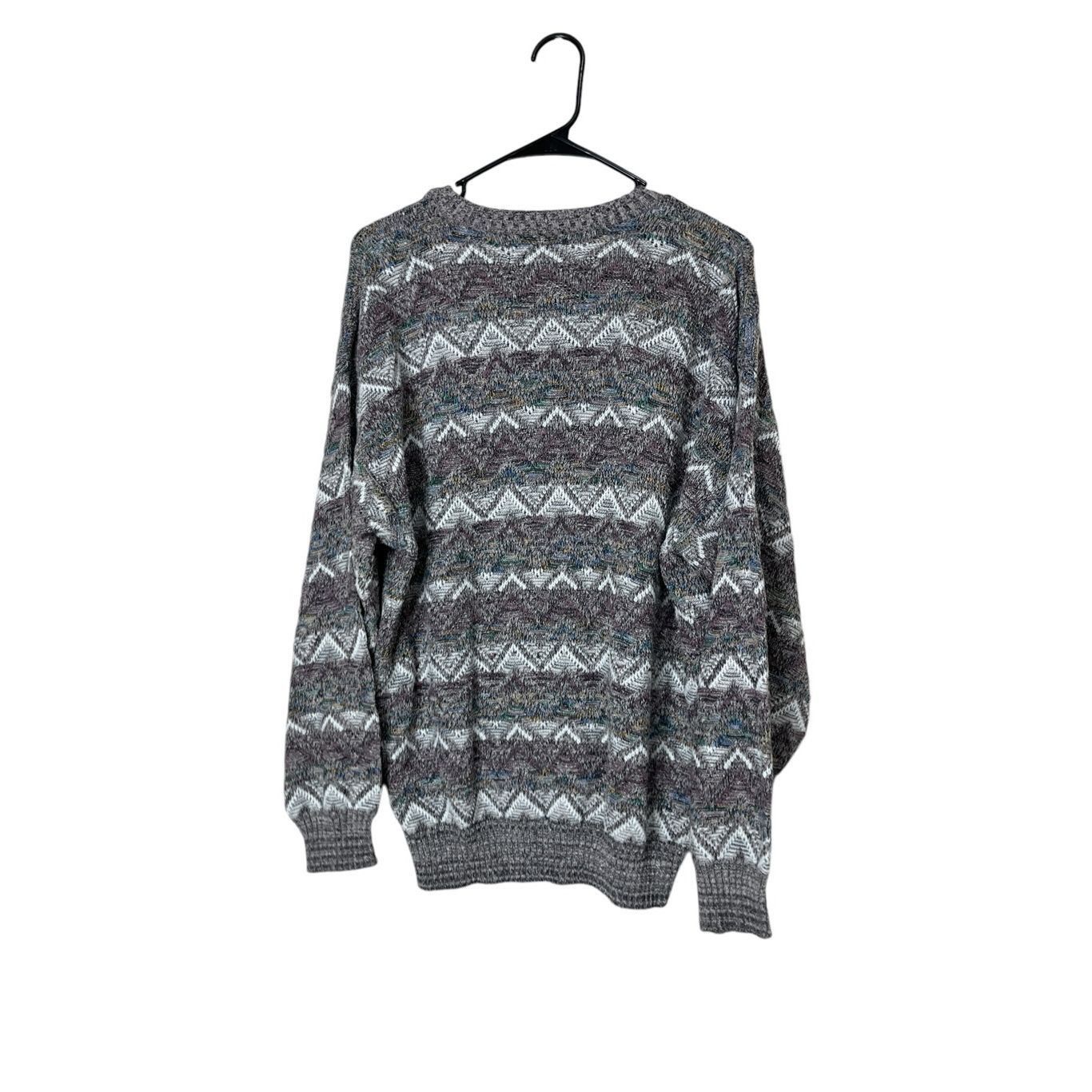 Other Vintage 80s Expressions International Abstract Knit Sweater Size US L / EU 52-54 / 3 - 8 Thumbnail