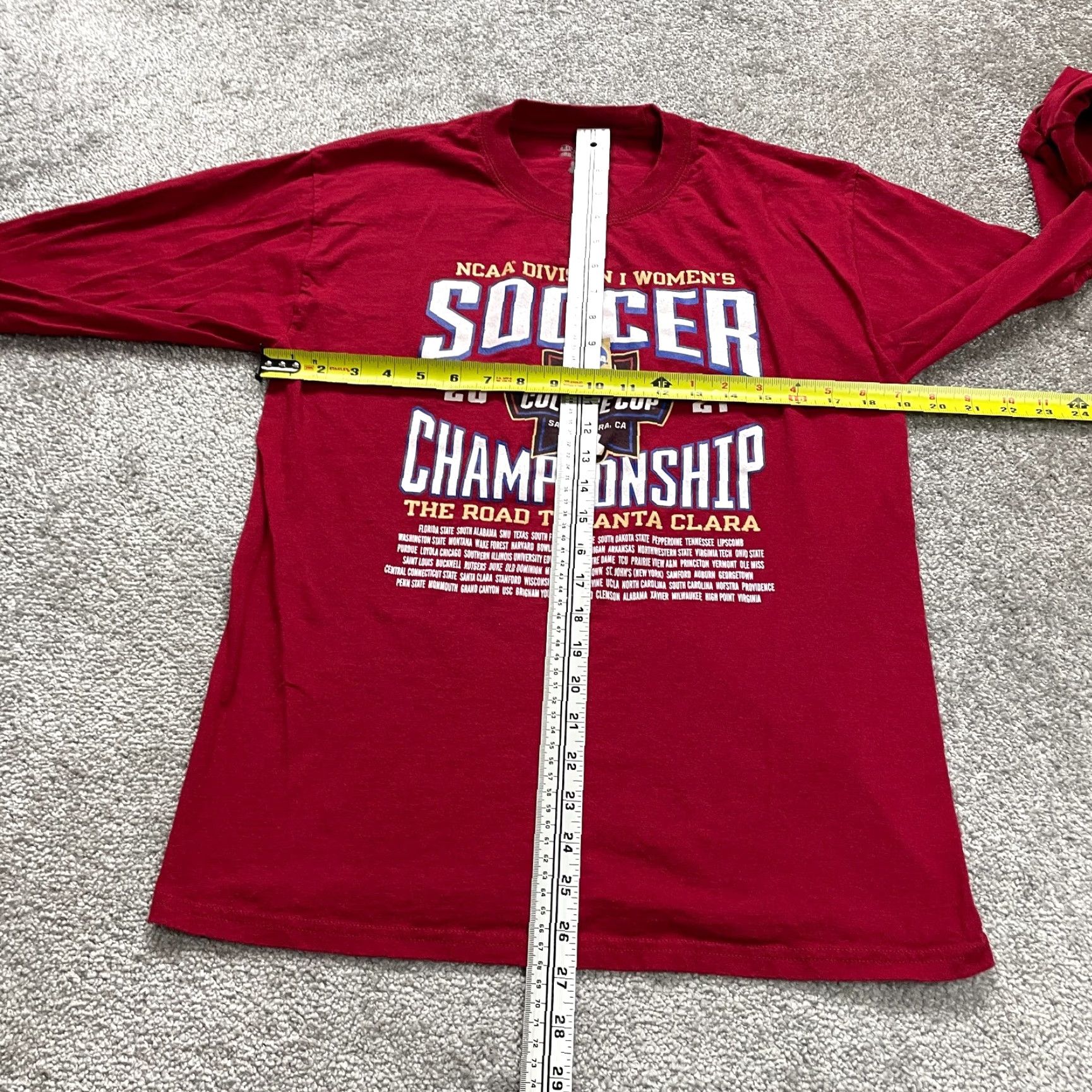 Champion Champion T-Shirt Womens Medium Red Graphic NCAA Soccer Championship 2021 Top Shirt Women M Red Classic Sports Mens? Size M / US 6-8 / IT 42-44 - 5 Thumbnail