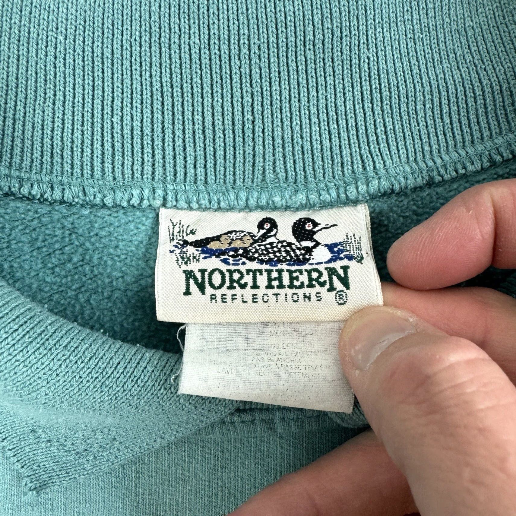 Northern Reflections VINTAGE Northern Reflections Sweatshirt Womens Large Green Collar Embroidered Rose 90s Shirt Size L / US 10 / IT 46 - 5 Thumbnail