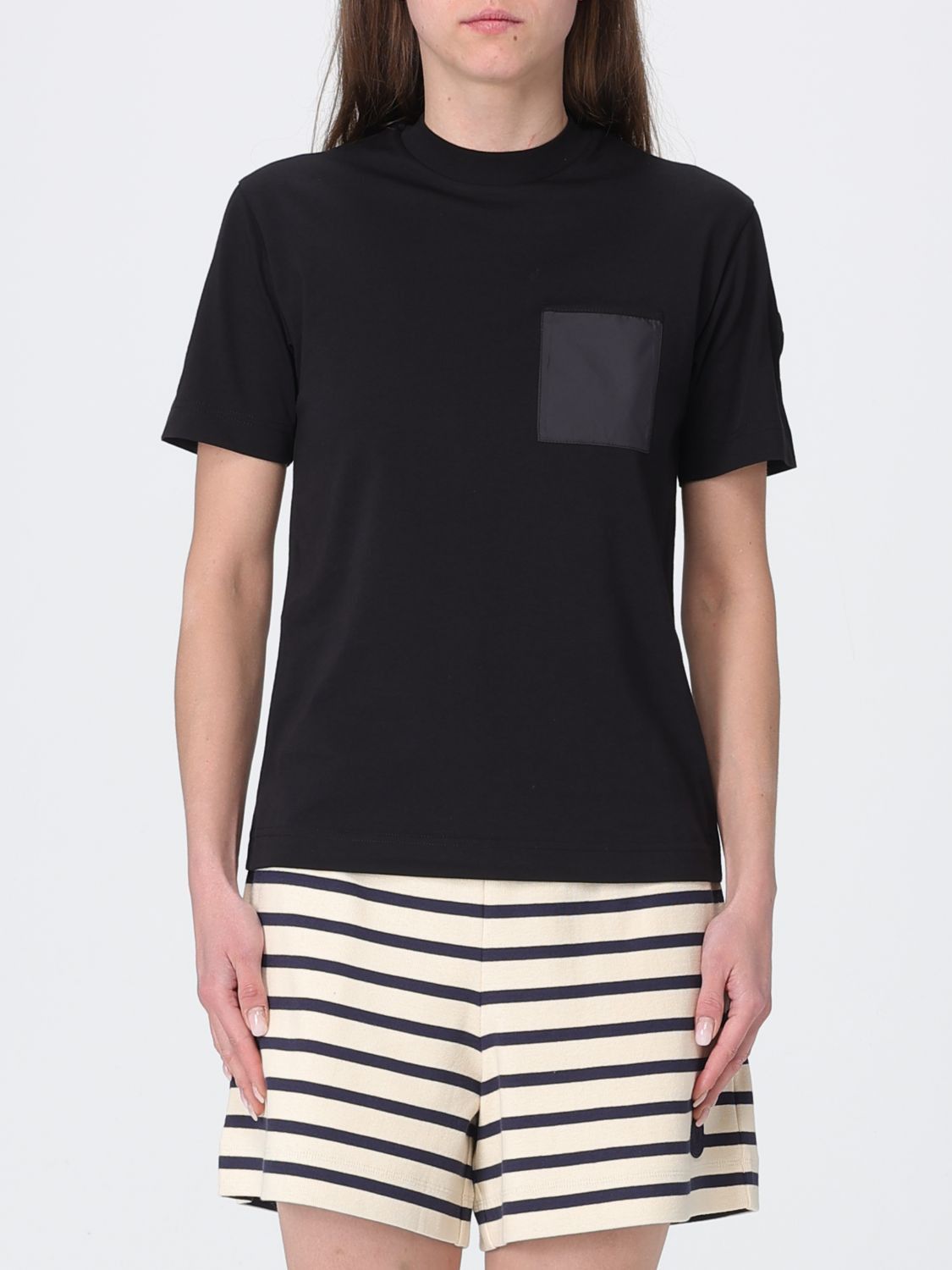 Moncler Moncler T-Shirt Woman Black Size M / US 6-8 / IT 42-44 - 1 Preview
