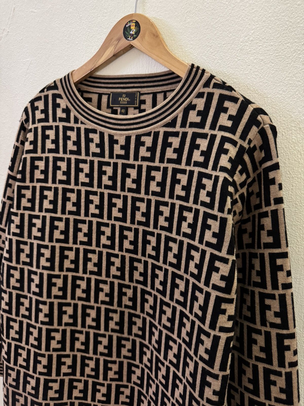 Fendi Fendi Zucca pattern knit sweater FF logo Monogram Size M / US 6-8 / IT 42-44 - 2 Thumbnail