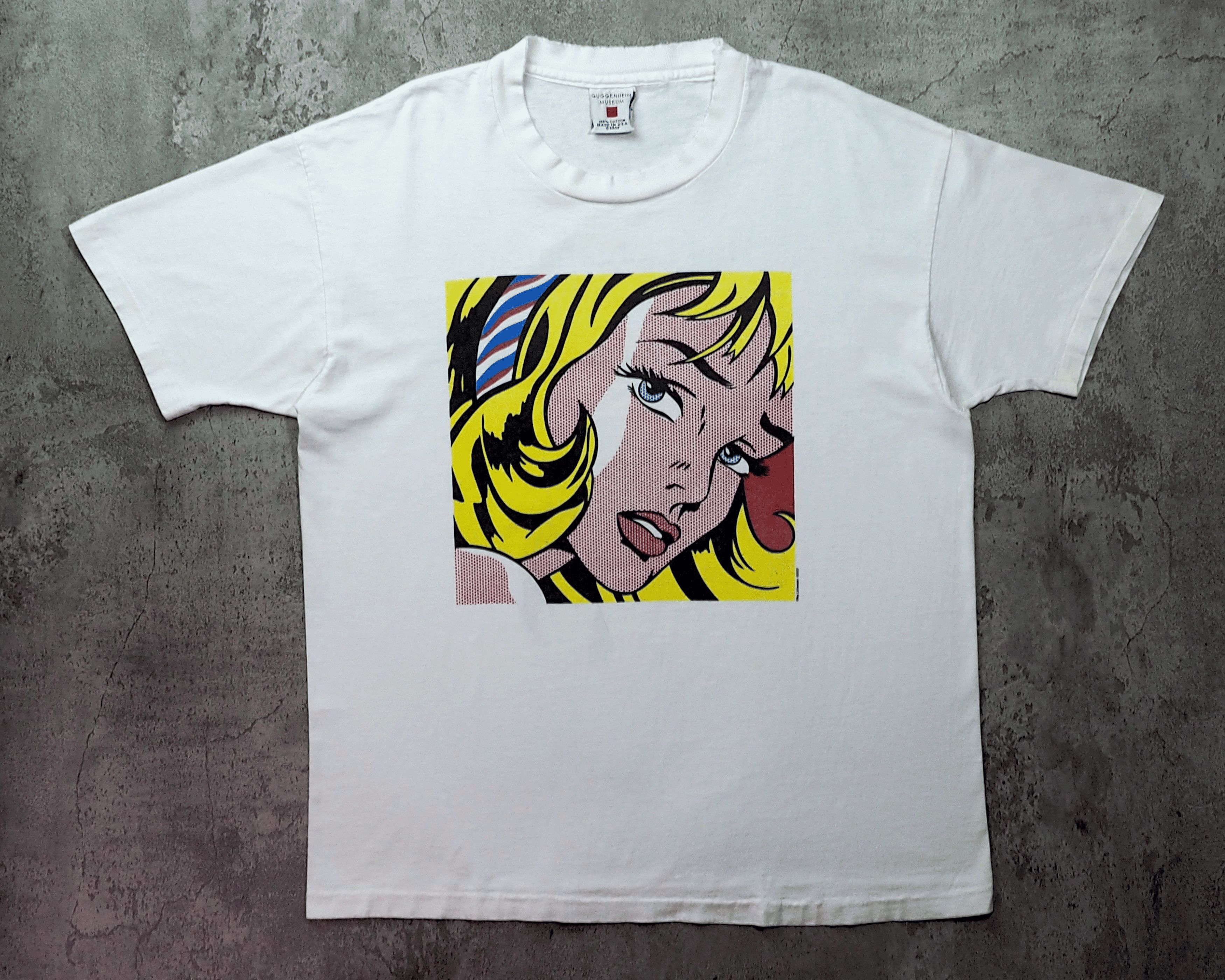 Vintage Vintage 1990s Roy Lichtenstein Girl With Hair Ribbon ShirtXL Size US XL / EU 56 / 4 - 1 Thumbnail
