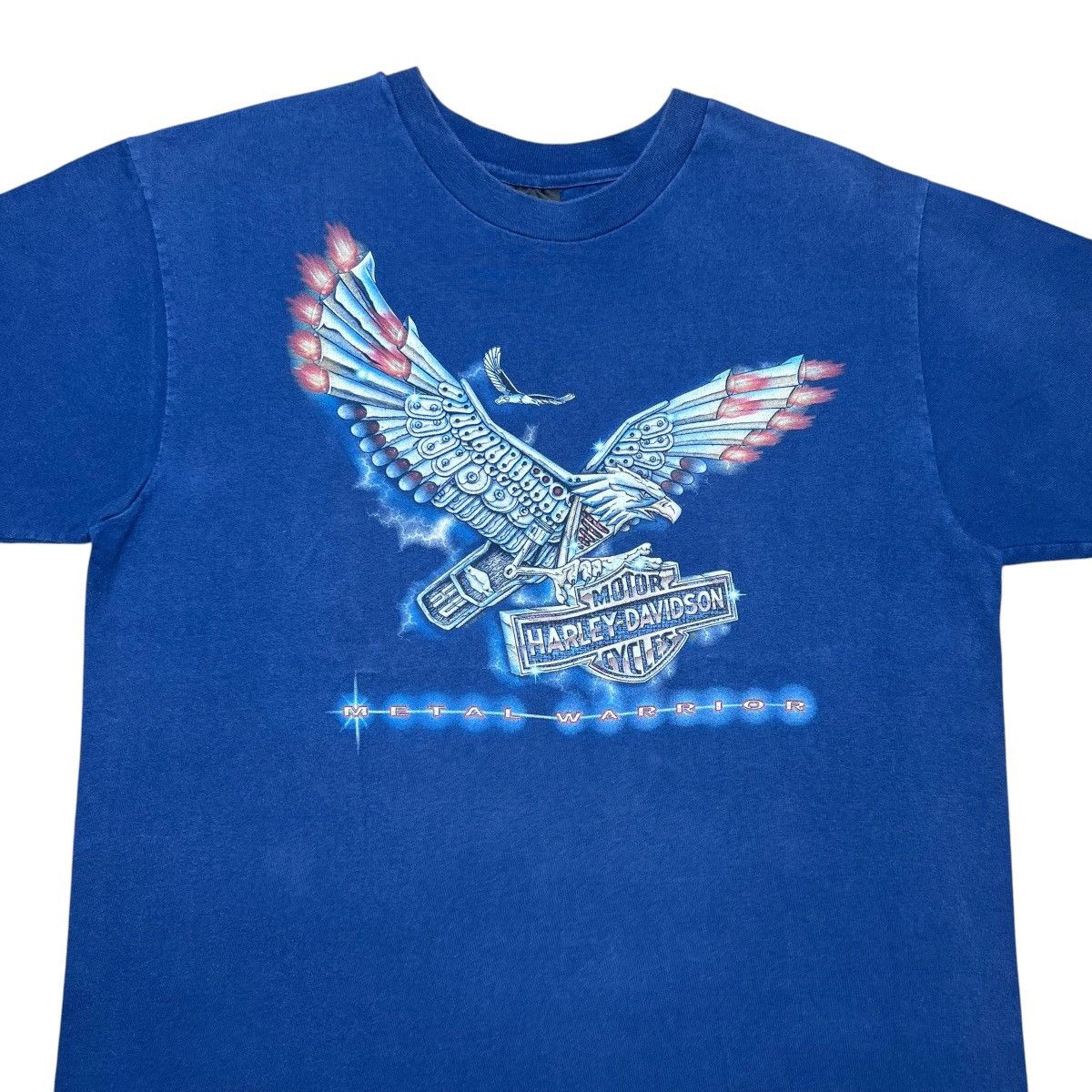 Harley Davidson 1998 Harley Davidson Metal Warrior Eagle Motorcycle T-Shirt Size US L / EU 52-54 / 3 - 4 Thumbnail