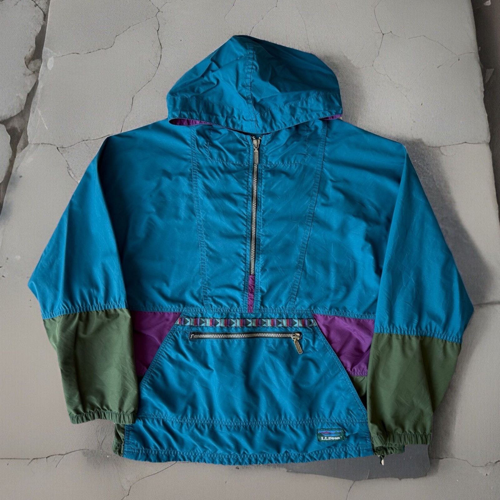 L.L. Bean × Vintage Vintage LL Bean Anorak Medium Teal Purple 90s Windbreaker Size US M / EU 48-50 / 2 - 1 Thumbnail