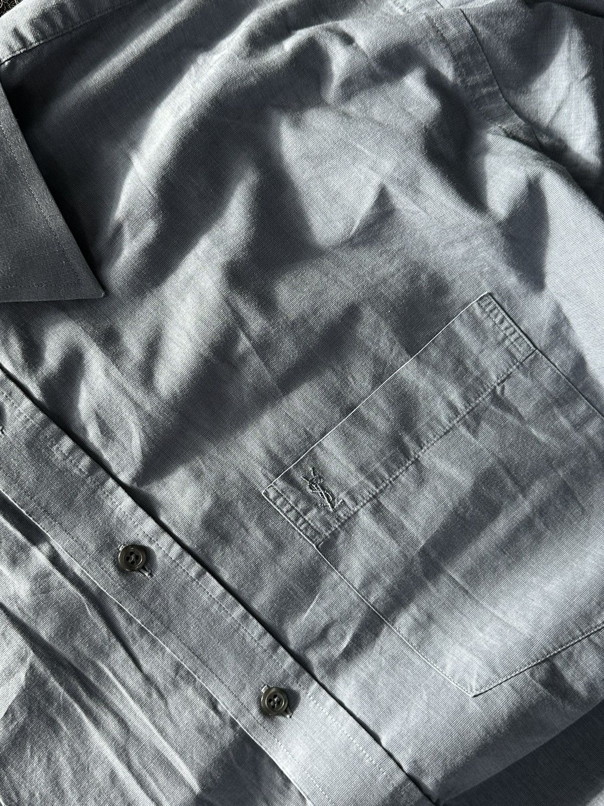 Yves Saint Laurent VNTG🚨Yves Saint Laurent gray COTTON shirt YSL rare OLD MONEY Size US L / EU 52-54 / 3 - 4 Thumbnail
