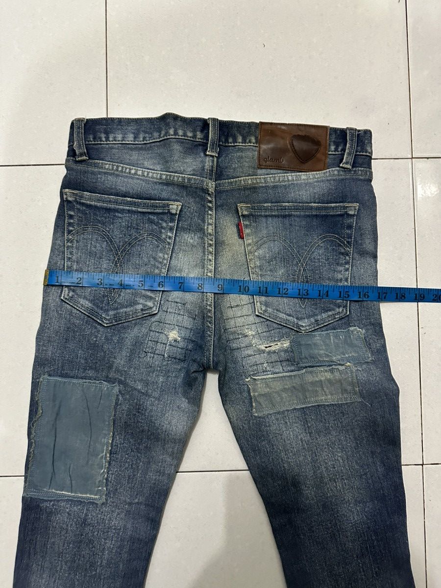 Vintage VTG 🇯🇵 GLAMP Skinny Patchwork Distress Denim Size 1 Size US 30 / EU 46 - 11 Thumbnail
