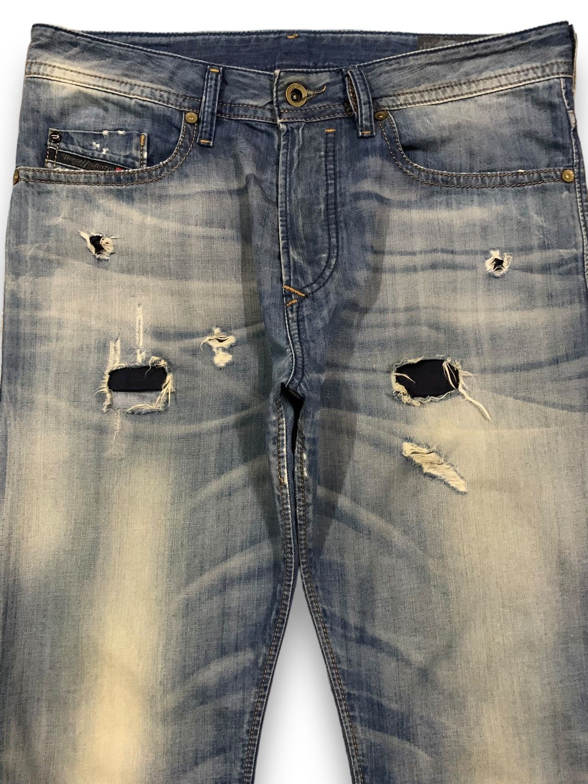 Diesel Diesel Blue Eyecons 2016/2Edition Blue Wash Distressed Jeans Size US 32 / EU 48 - 3 Thumbnail