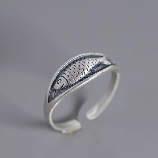 Jewelry Unique Fish Retro Rings Size ONE SIZE - 5 Thumbnail