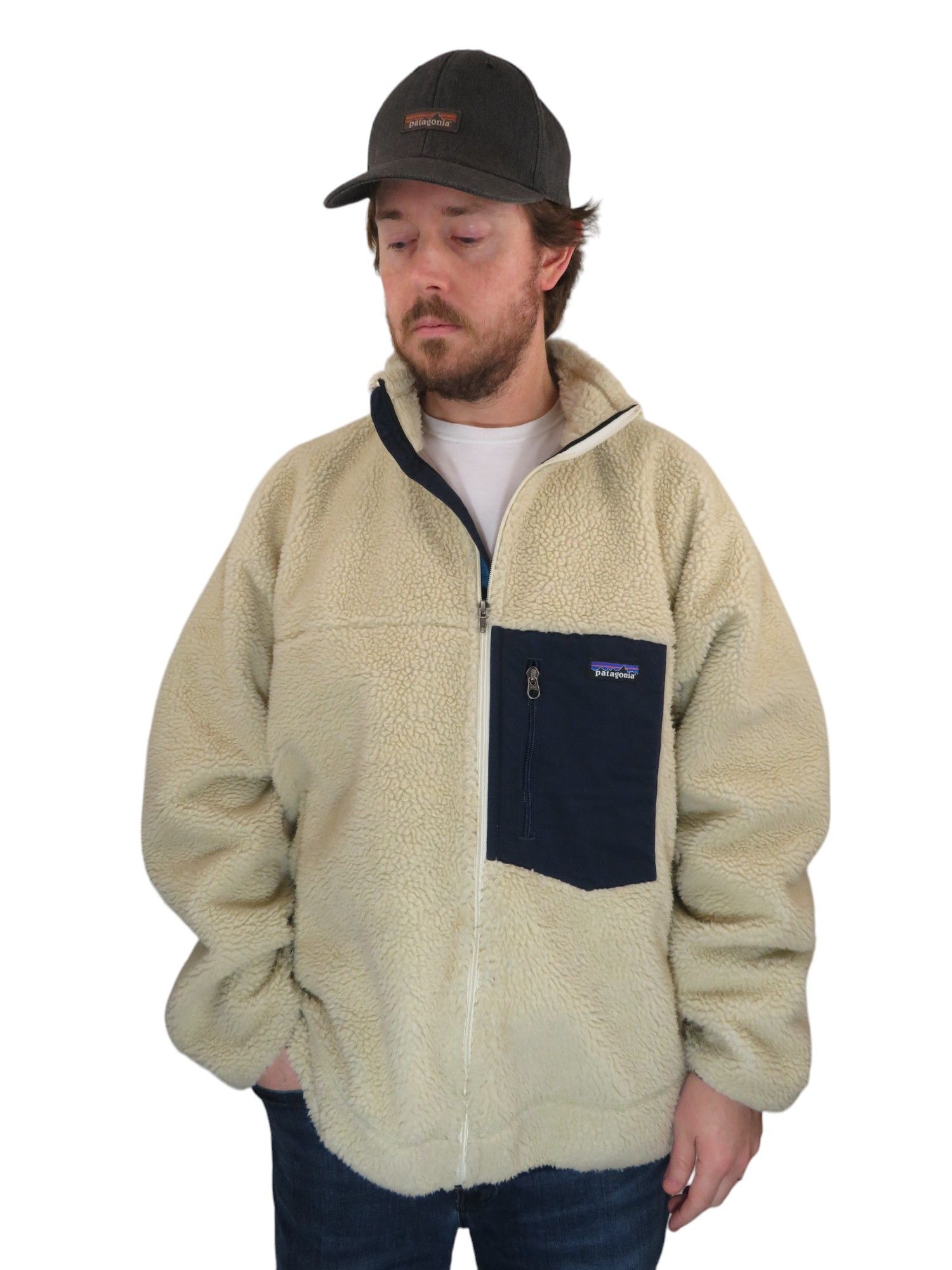 image of Outdoor Life x Patagonia Vintage Patagonia Retro X Deep Pile Fleece Jacket Oatmeal in Beige (Size 2