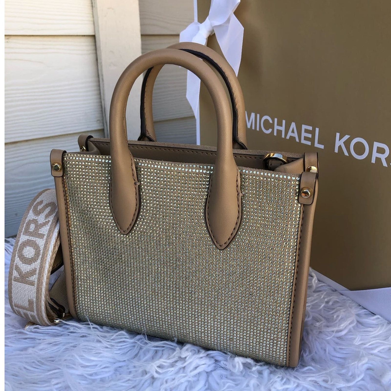 Michael Kors MICHAEL KORS Mirella Extra-Small Logo Shopper Crossbody Size ONE SIZE - 6 Thumbnail