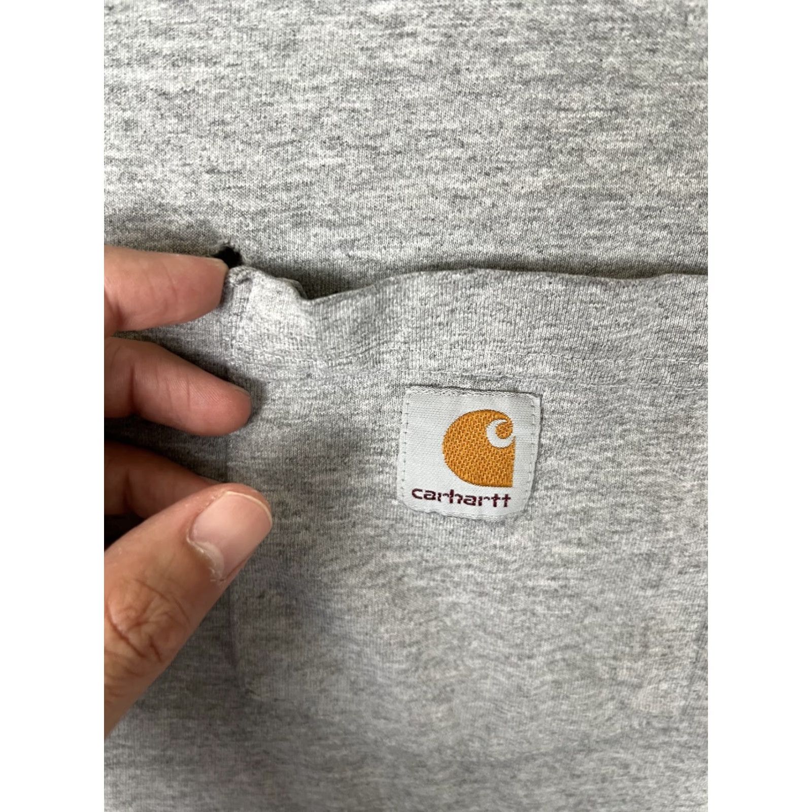 Carhartt VINTAGE Carhartt T-Shirt Pocket Tee Gray Short Sleeve Crew Neck XL Men 90s Grunge K87 Size US XL / EU 56 / 4 - 4 Thumbnail