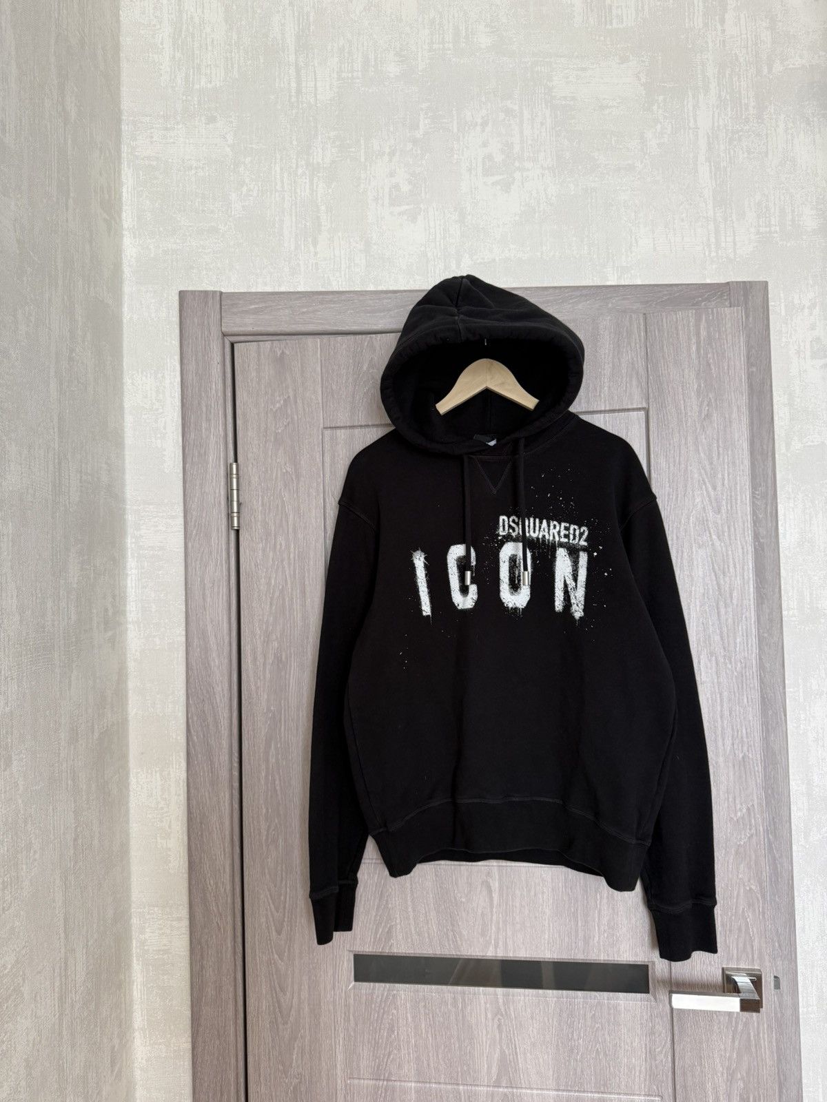 Dsquared2 dsqaured2 icon black and white paint splatter hoodie Size US M / EU 48-50 / 2 - 3 Thumbnail